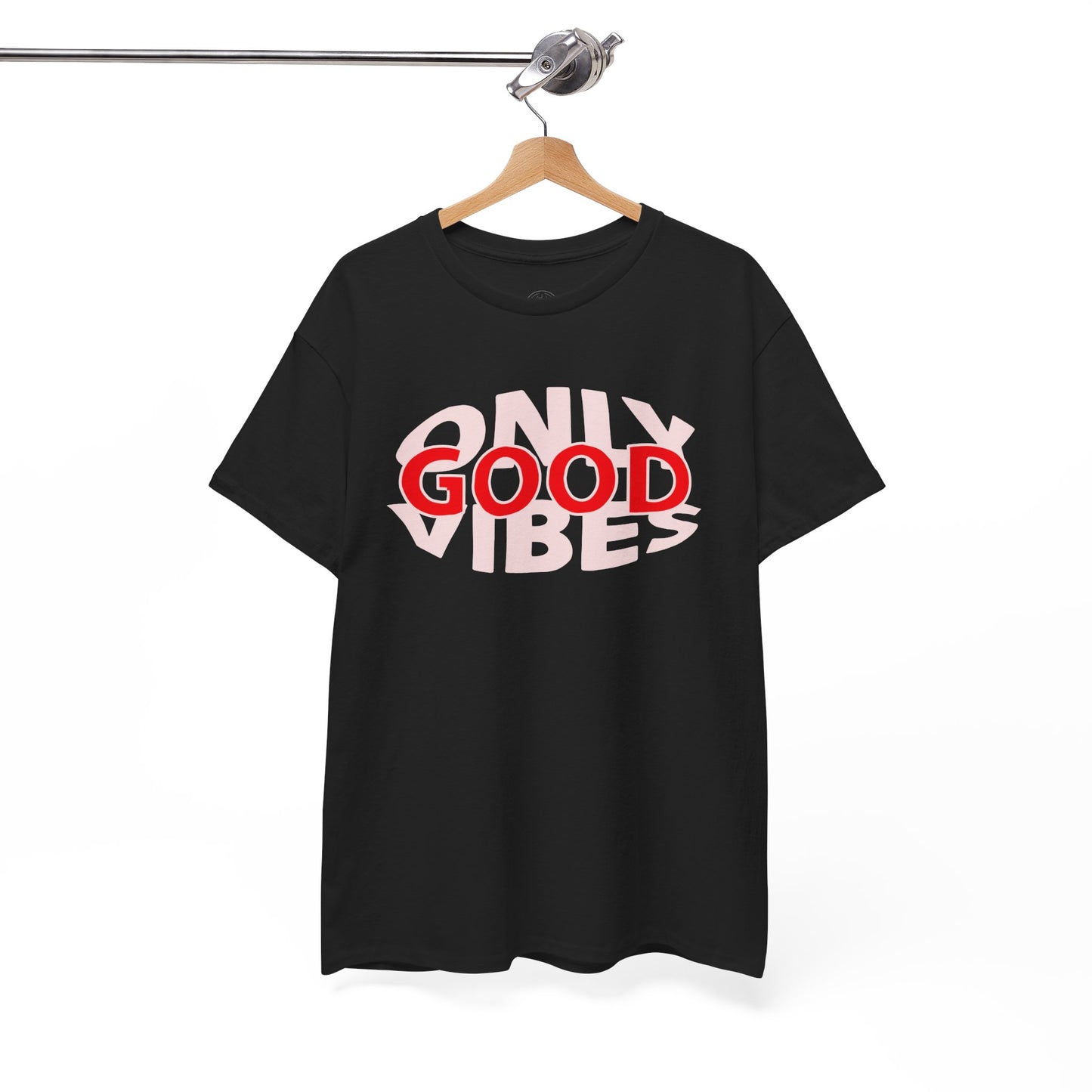 Only Good Vibes Unisex Heavy Cotton Tee | Casual Wear, Gift for Friends, Summer Outfit, Music Festival T-Shirt, Everyday Comfort