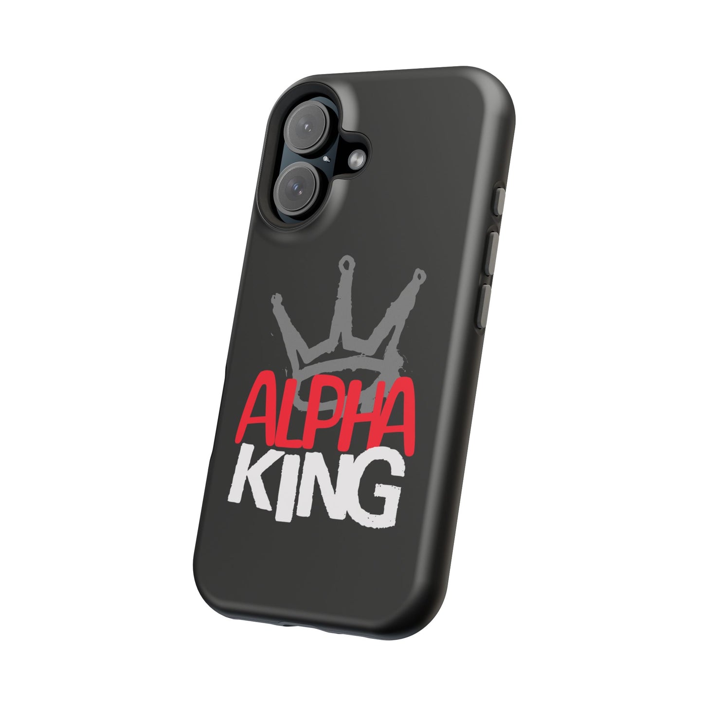 Alpha King Crown phone case compatible with iphone  16 and 17 | Magnetic back impact-resistant case