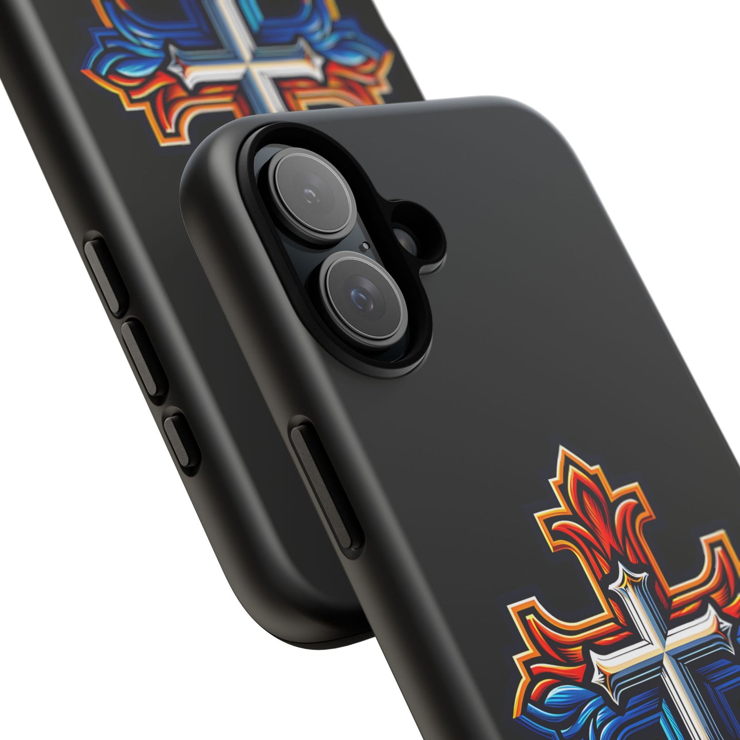 iPhone 16 iPhone 16 Pro iPhone 16 Pro Max iPhone 15 iPhone 15 Pro iPhone 15 Pro Max Armenian Cross phone case black, Christian phone case