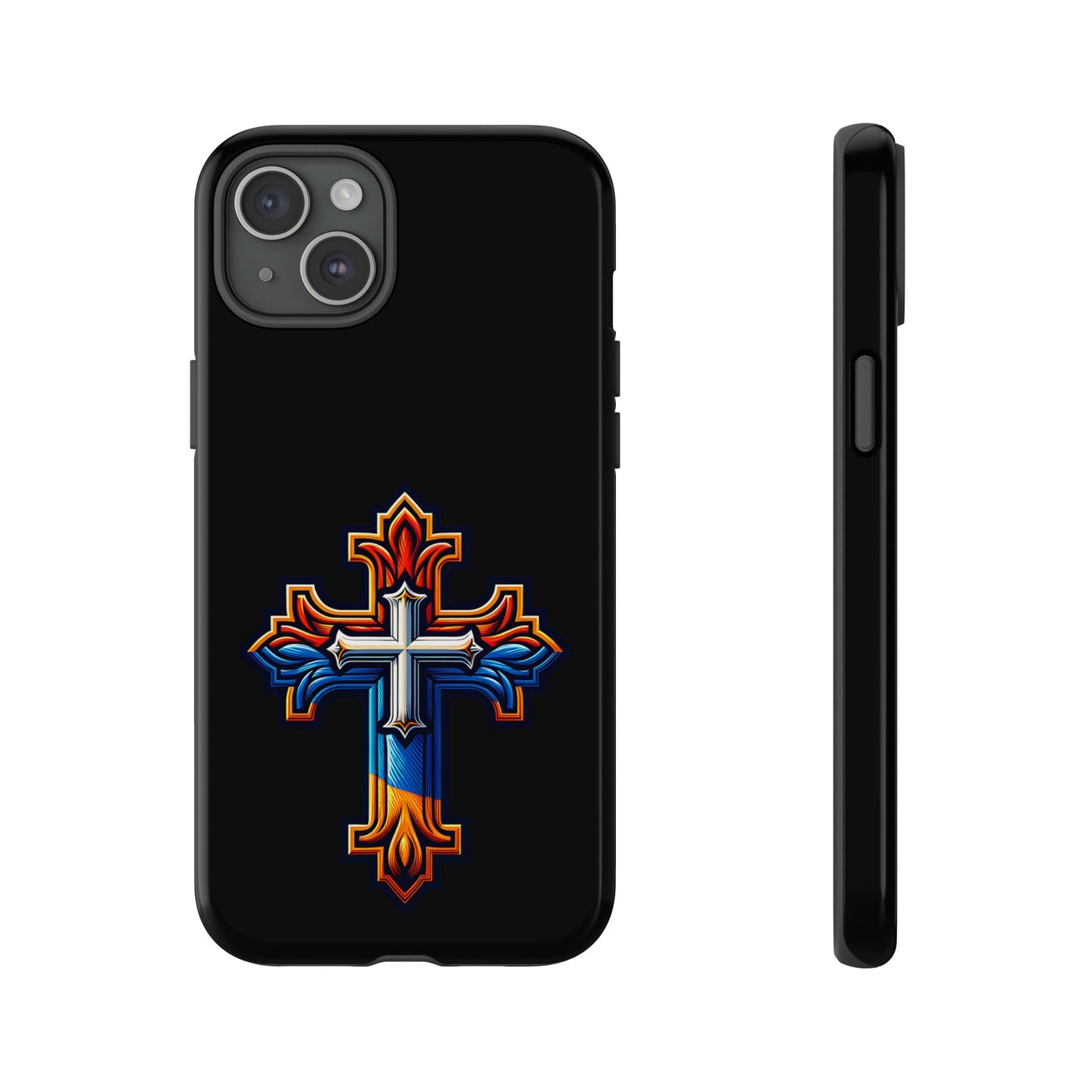Armenian Cross phone case black, tough guard phone case