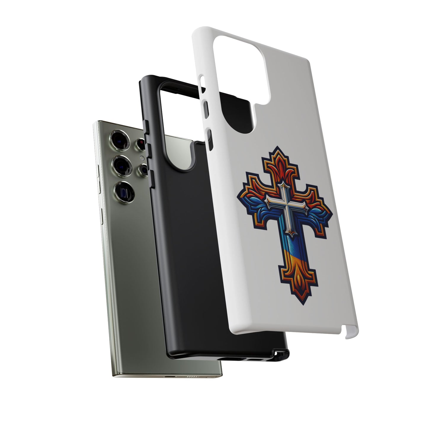 Armenian cross flag phone case iPhone Samsung Google, Christian phone case, white phone case