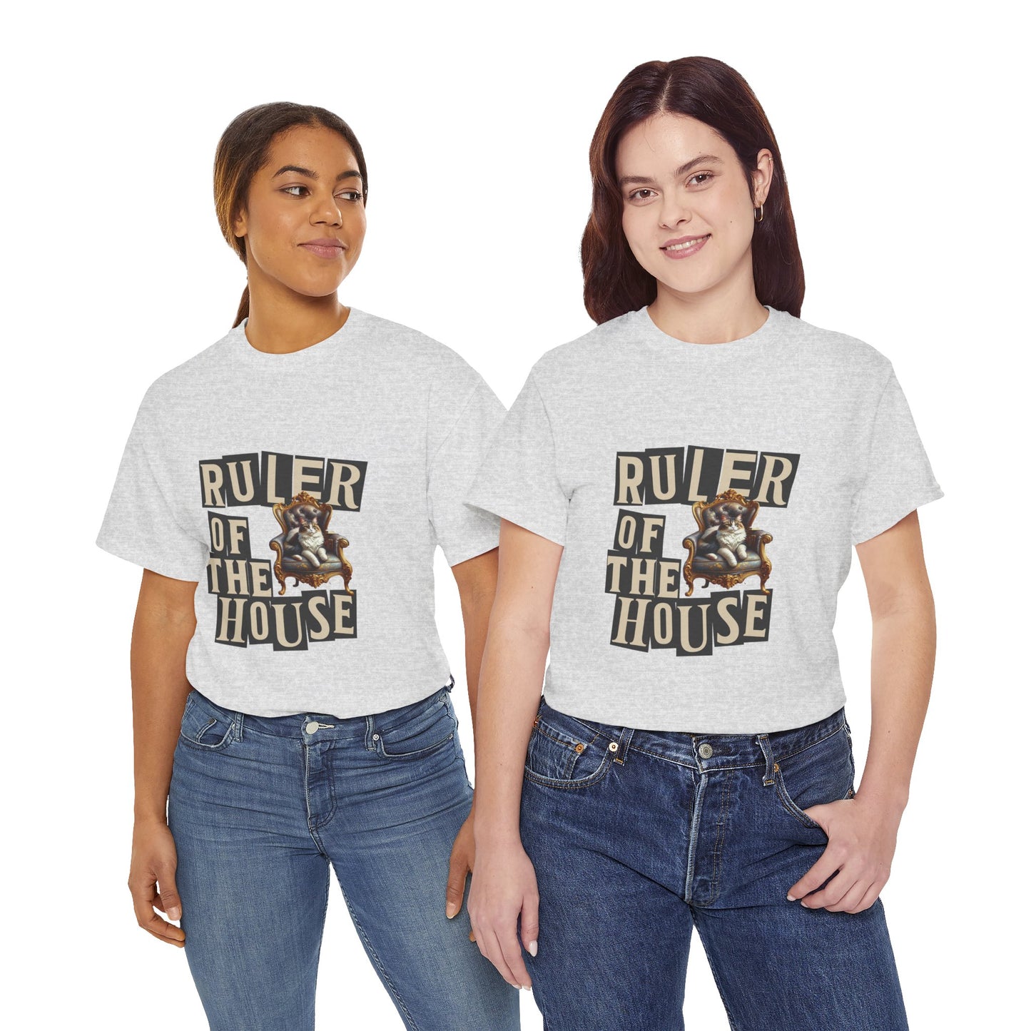 Ruler of the House Tee, Funny Pet Shirt, Gift for Cat Lovers, Unisex Cotton Tee, Casual Wear for Pet Owners