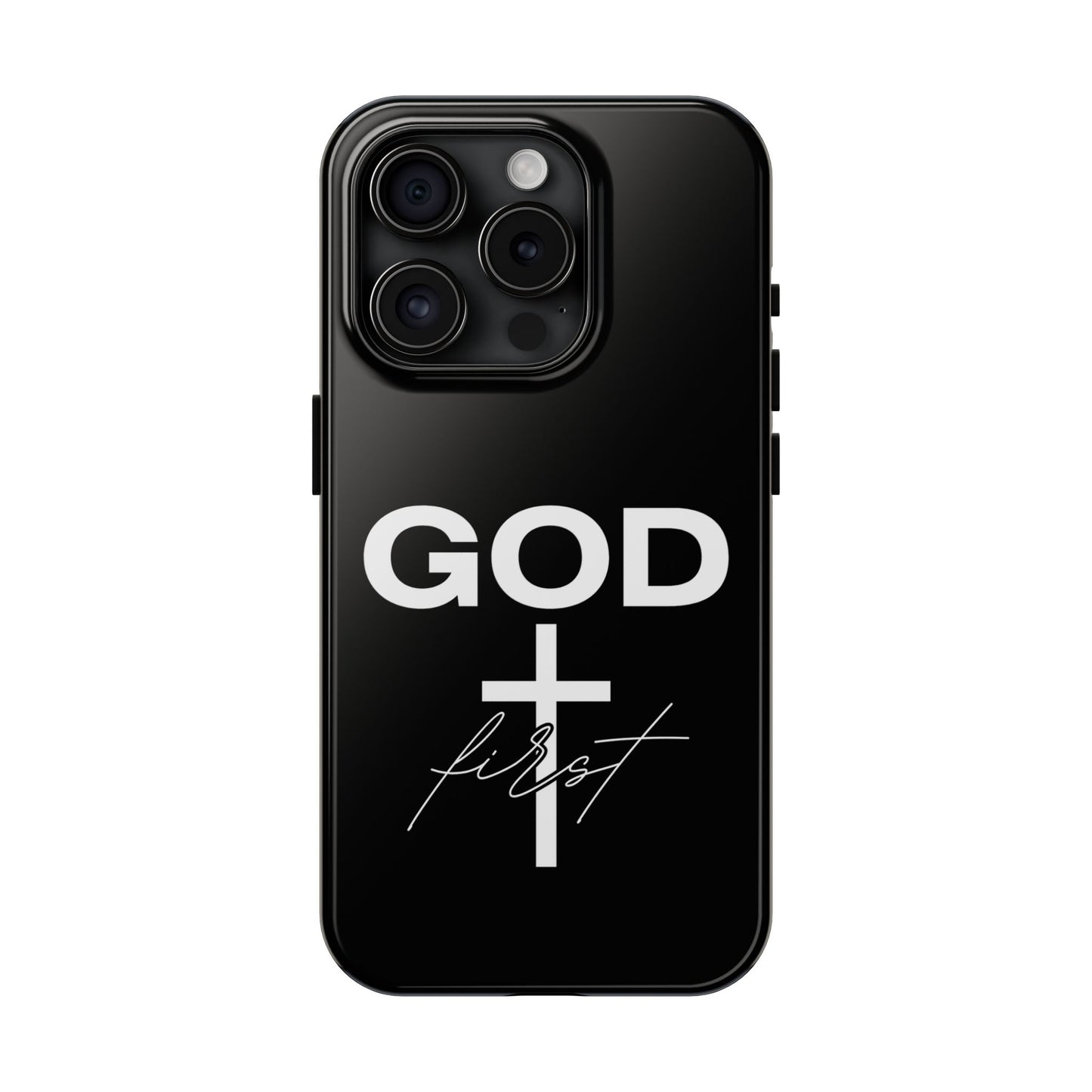 God First iPhone compatible phone case | Christian cross phone case faith accessory