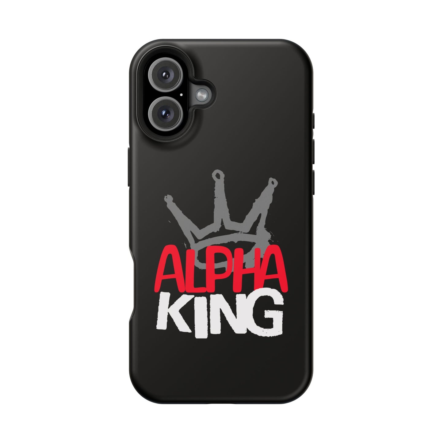 Alpha King Crown phone case compatible with iphone  16 and 17 | Magnetic back impact-resistant case