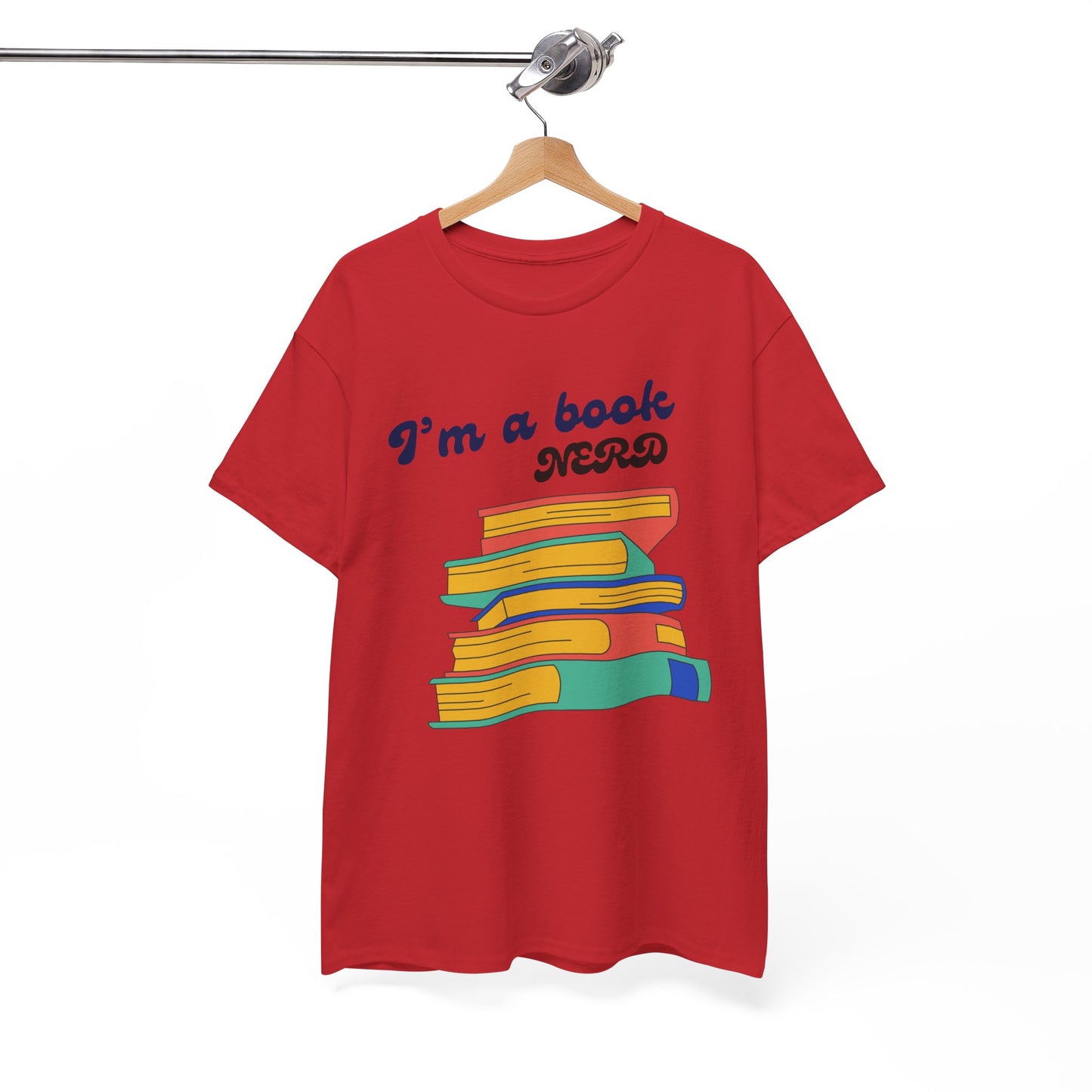 I'm a Book Nerd Unisex Heavy Cotton Tee, Perfect for Book Lovers, Reading Gifts, Nerdy Apparel, Casual Wear, book nerd shirt