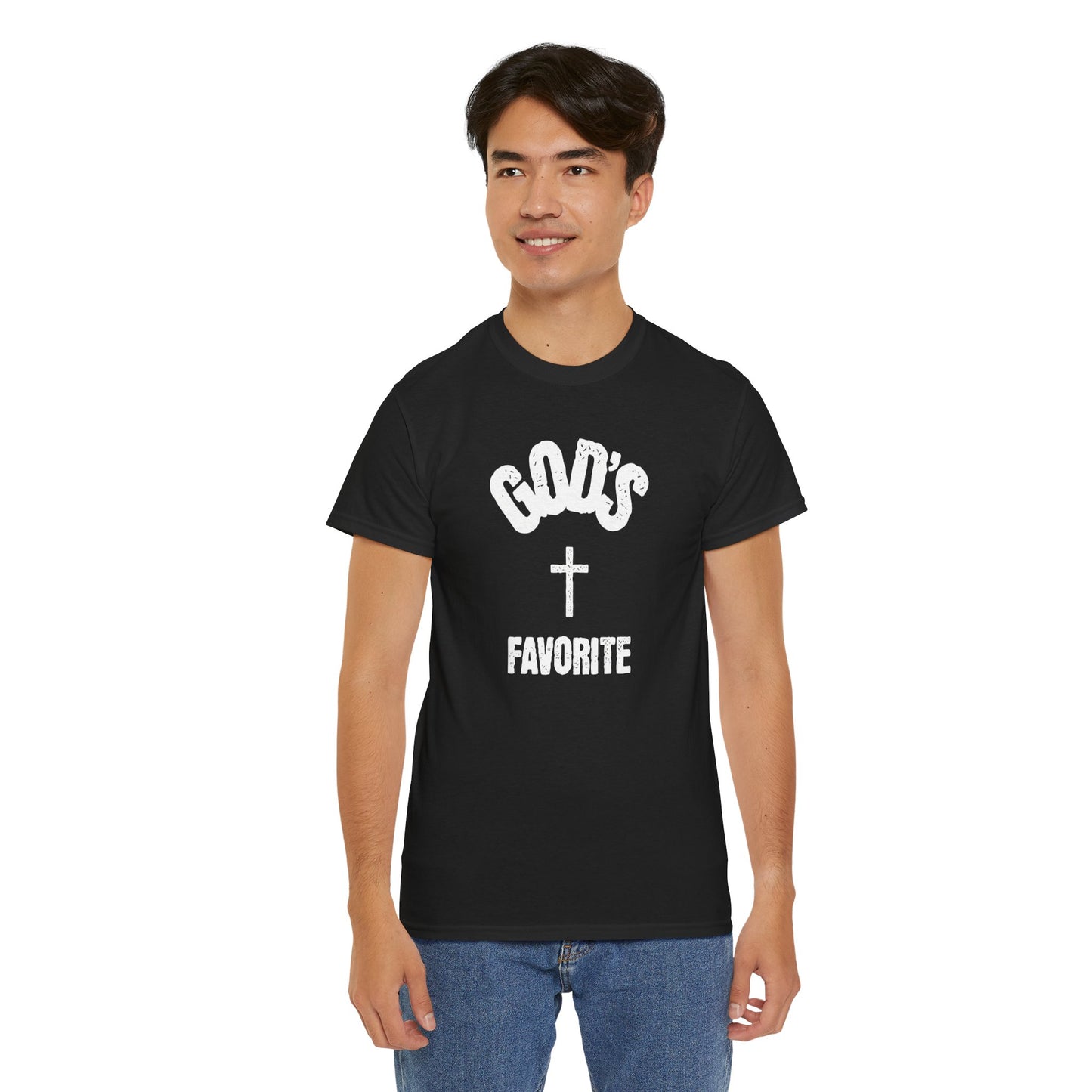 God's Favorite T-Shirt — Christian Cross Faith Graphic Tee