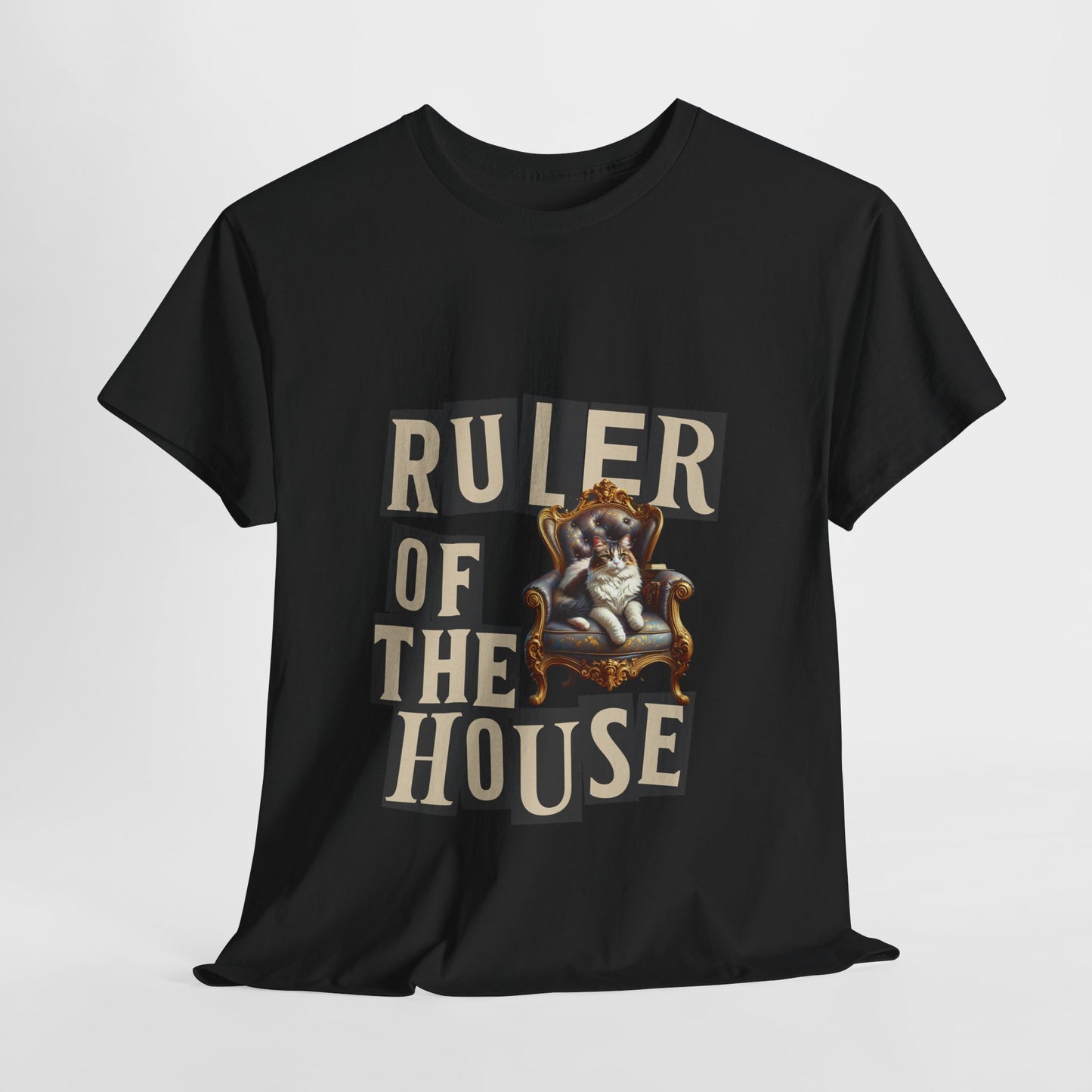 Ruler of the House Tee, Funny Pet Shirt, Gift for Cat Lovers, Unisex Cotton Tee, Casual Wear for Pet Owners