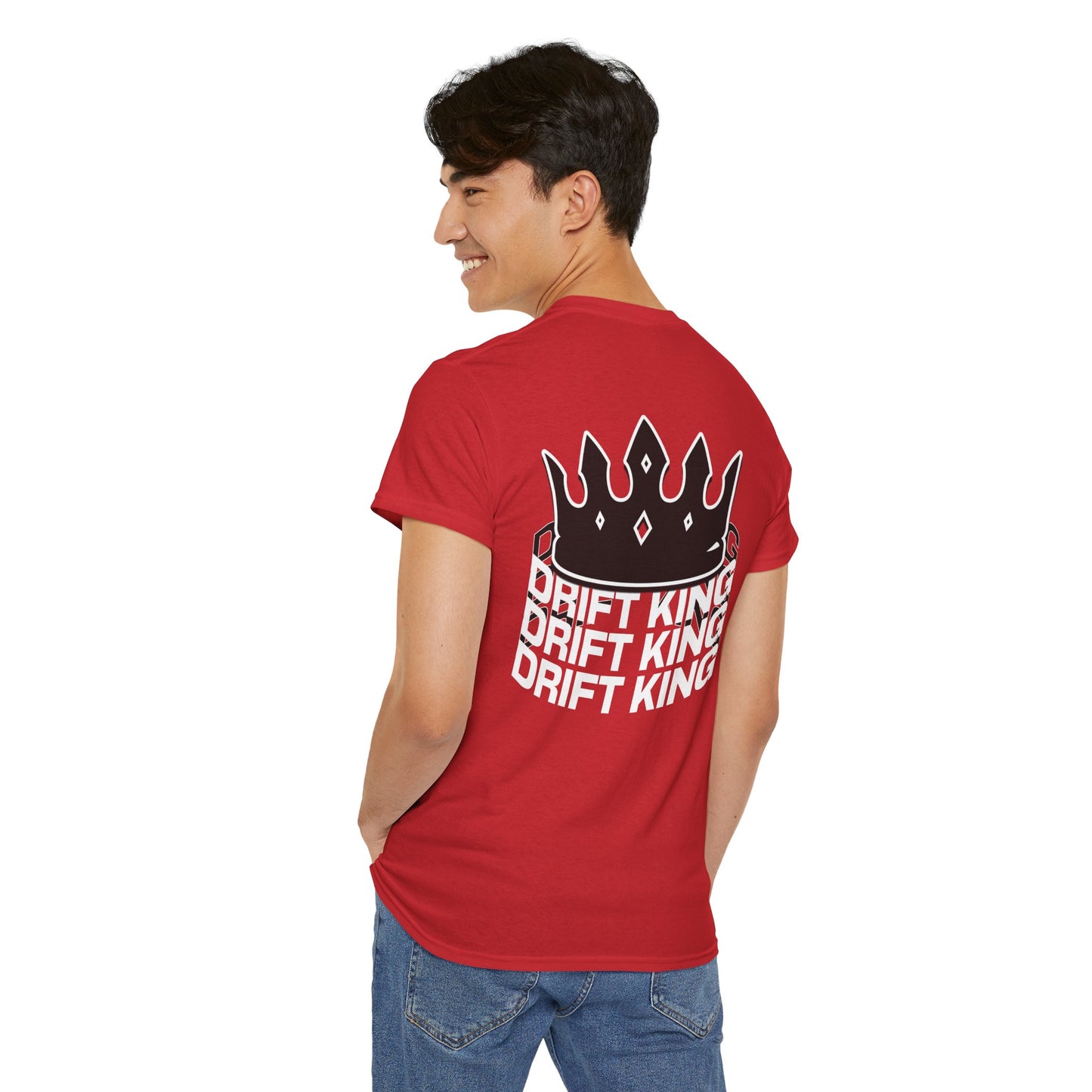 Drift King Unisex Heavy Cotton Tee - Stylish Streetwear, Perfect for Car Enthusiasts, Gift for Drivers, Casual Wear, Unique Tee