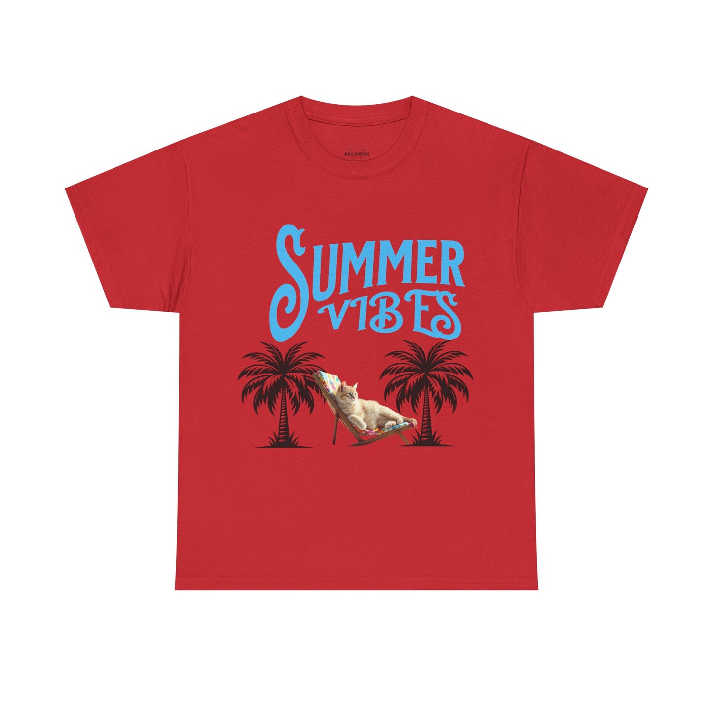Cat lovers shirt Summer Vibes Tee, Beach Shirt, Vacation Apparel, Tropical T-Shirt, Casual Wear, Gift for Friends