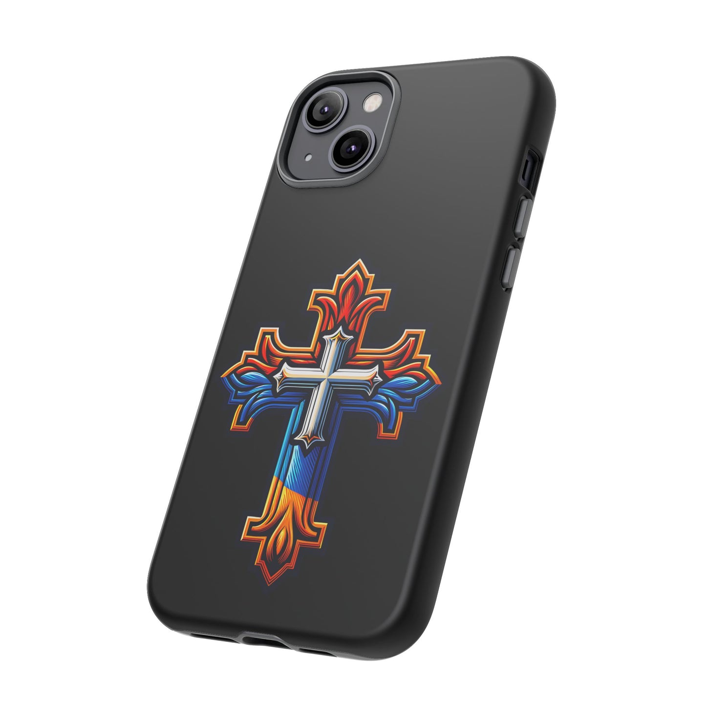 iPhone 16 iPhone 16 Pro iPhone 16 Pro Max iPhone 15 iPhone 15 Pro iPhone 15 Pro Max Armenian Cross phone case black, Christian phone case