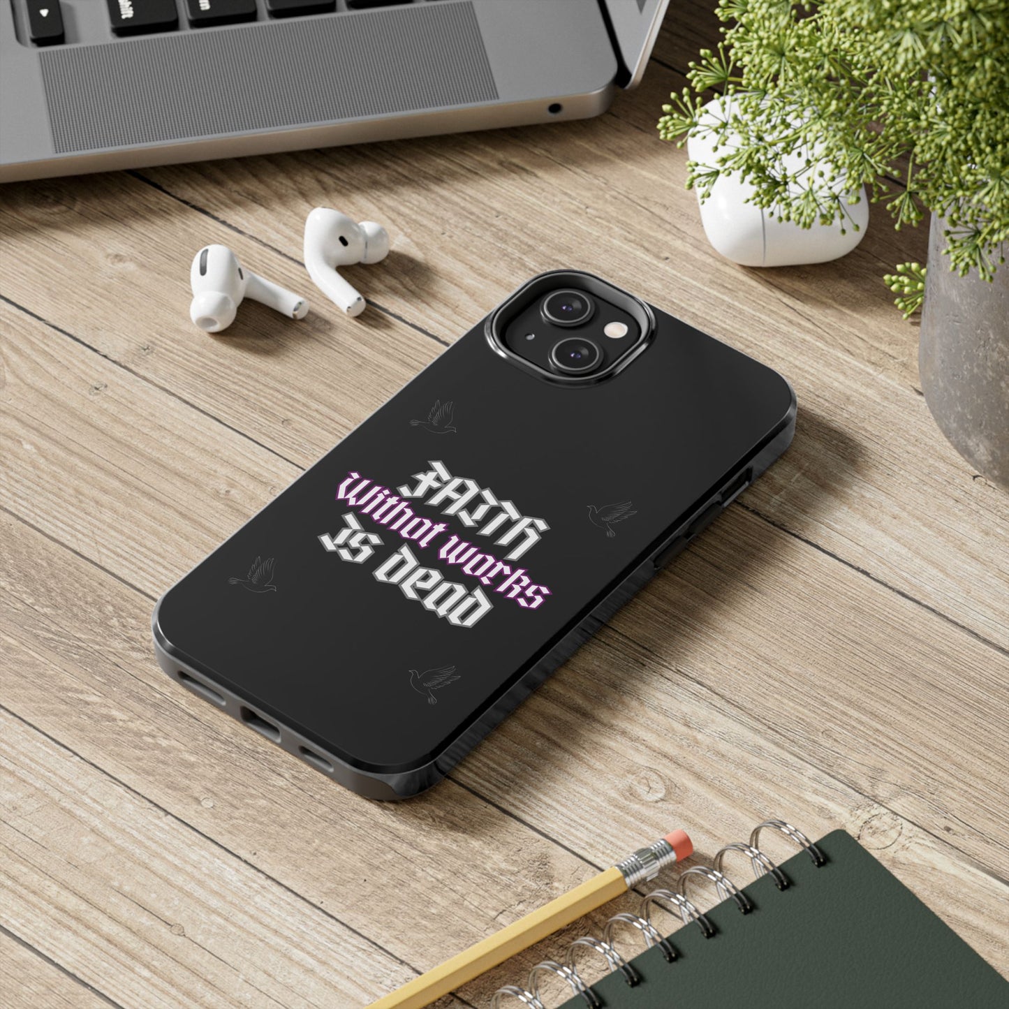 Faith Without Works Is Dead Phone Case iPhone compatible phone case | Tough Phone Case, Religious Quote