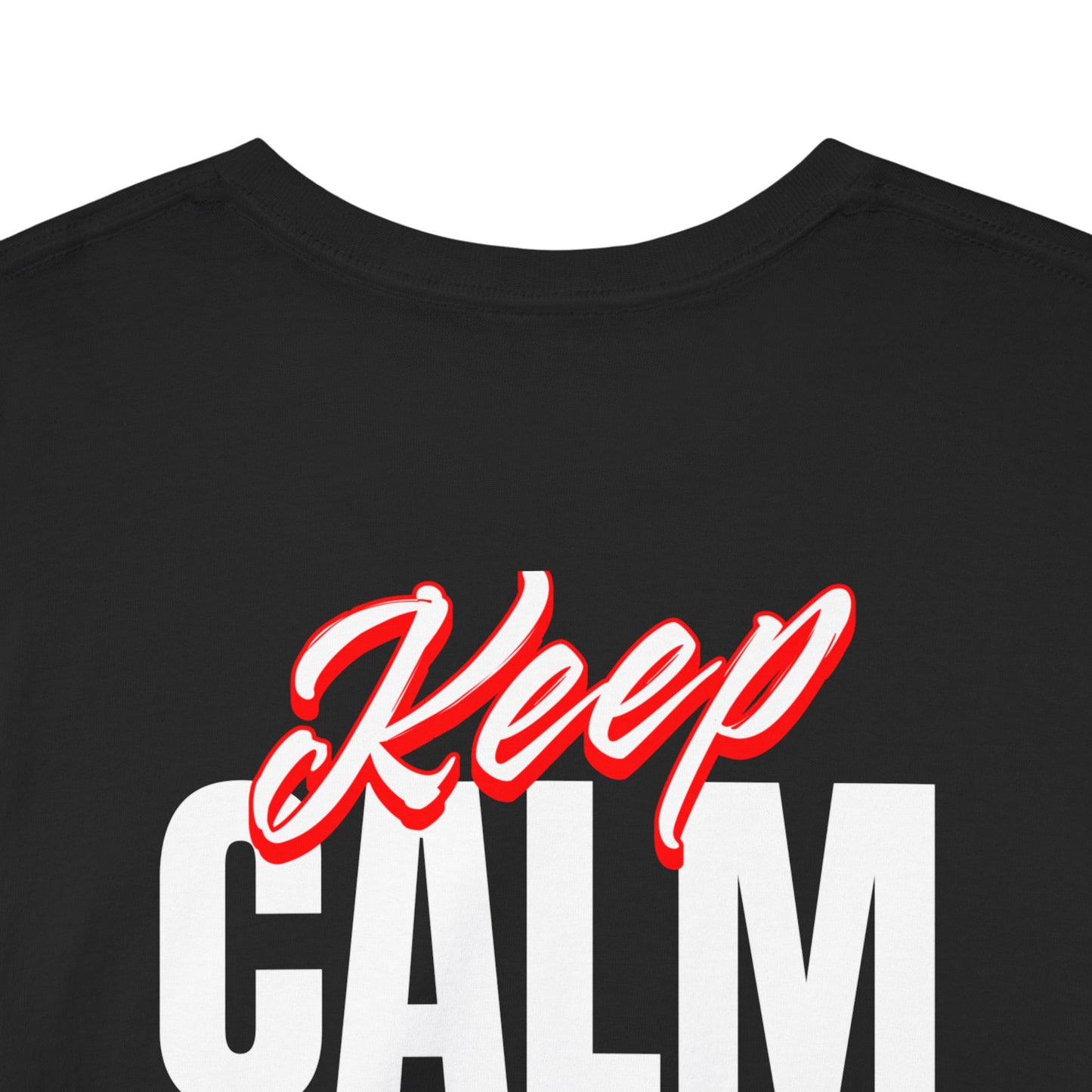 Keep Calm & Lift Weights Unisex Heavy Cotton Tee, Gym Shirt, Fitness Apparel, Workout T-Shirt, Motivational Tee, Gift for Gym Lovers