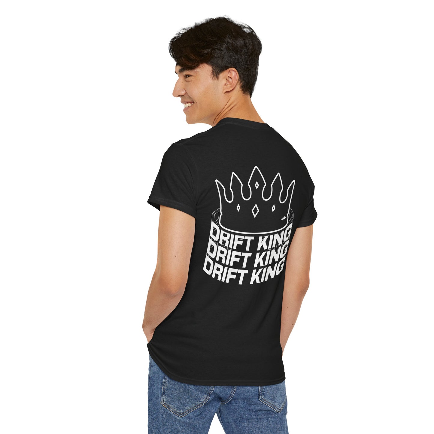 Drift King Unisex Heavy Cotton Tee - Stylish Streetwear, Perfect for Car Enthusiasts, Gift for Drivers, Casual Wear, Unique Tee