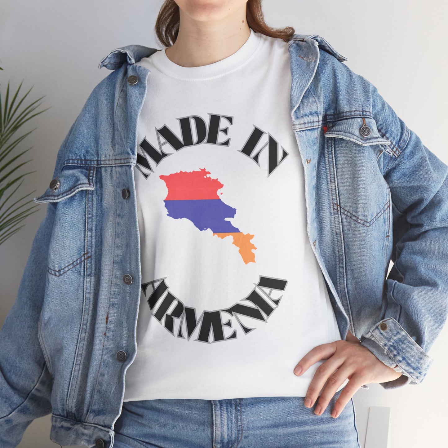 Proudly Made in Armenia Tee - Unisex Heavy Cotton T-Shirt, Armenian Pride, Gift for Him/Her, Travel Souvenir, Casual Wear, Cultural Apparel