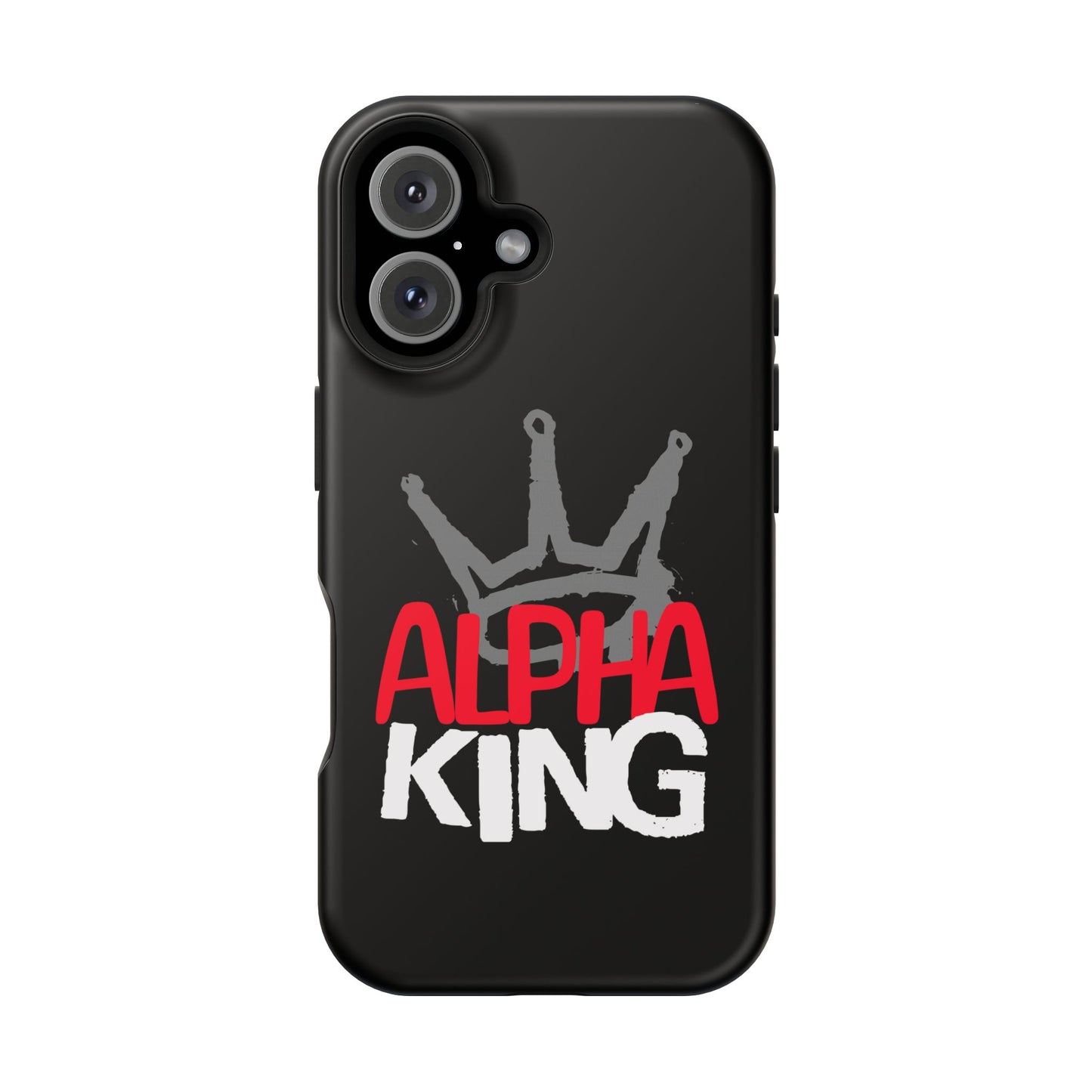 Alpha King Crown phone case compatible with iphone  16 and 17 | Magnetic back impact-resistant case