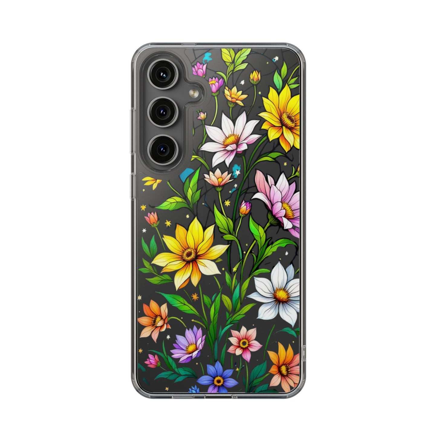 Cute flower phone case, clear phone case, iPhone phone case, Samsung phone case, phone case gift