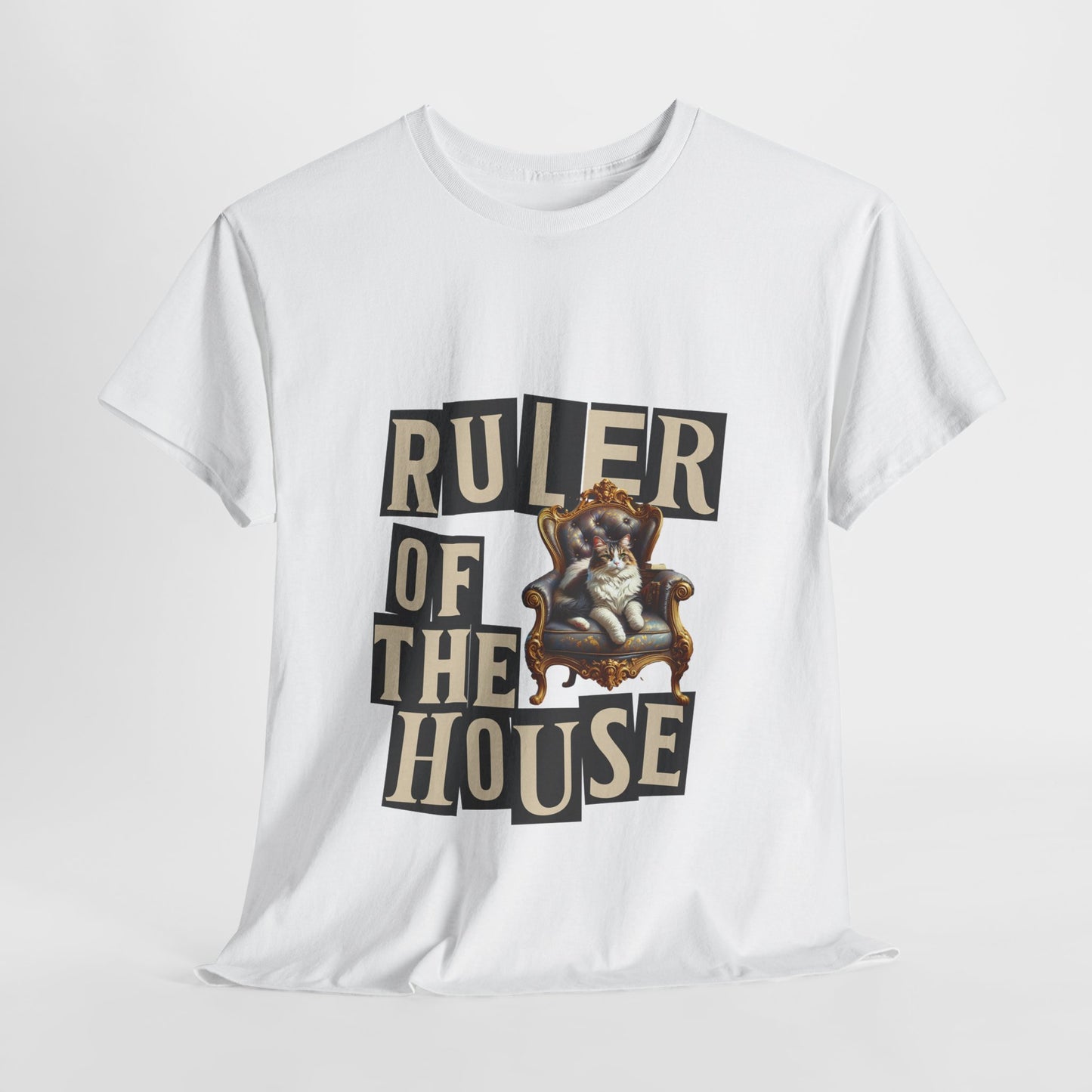 Ruler of the House Tee, Funny Pet Shirt, Gift for Cat Lovers, Unisex Cotton Tee, Casual Wear for Pet Owners