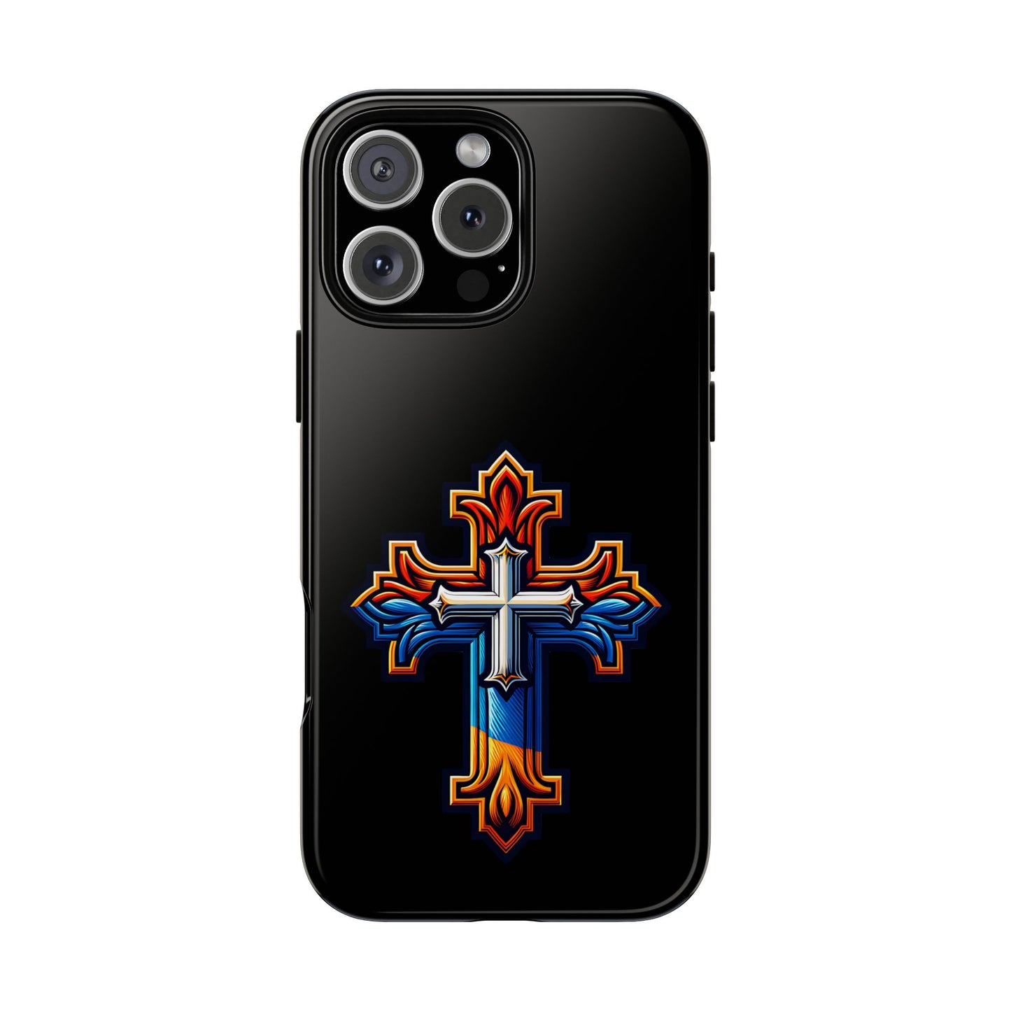 Armenian Cross phone case black, tough guard phone case