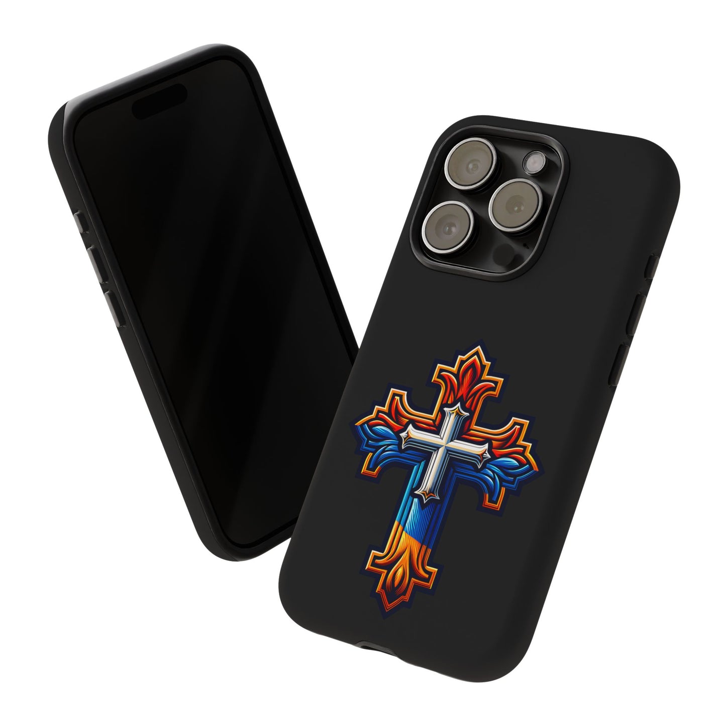 Armenian Cross phone case black, tough guard phone case