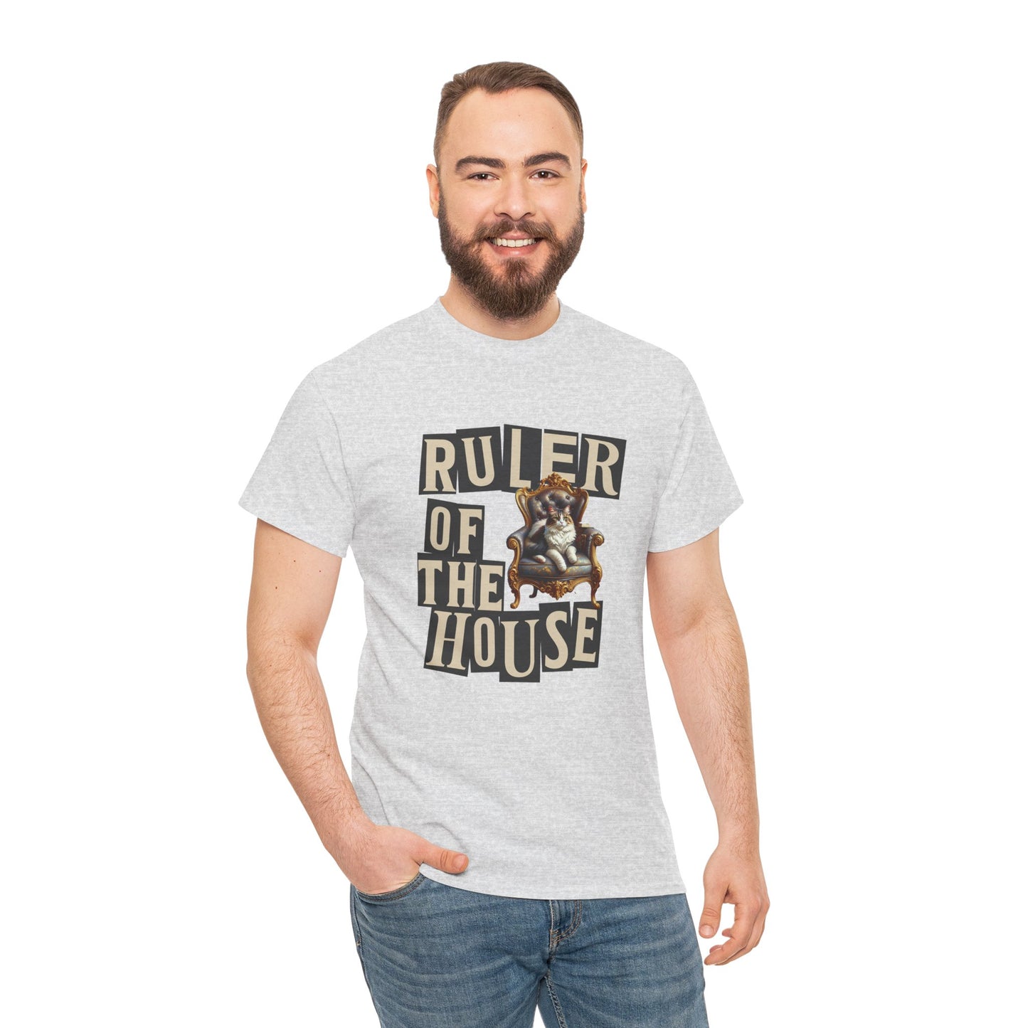 Ruler of the House Tee, Funny Pet Shirt, Gift for Cat Lovers, Unisex Cotton Tee, Casual Wear for Pet Owners