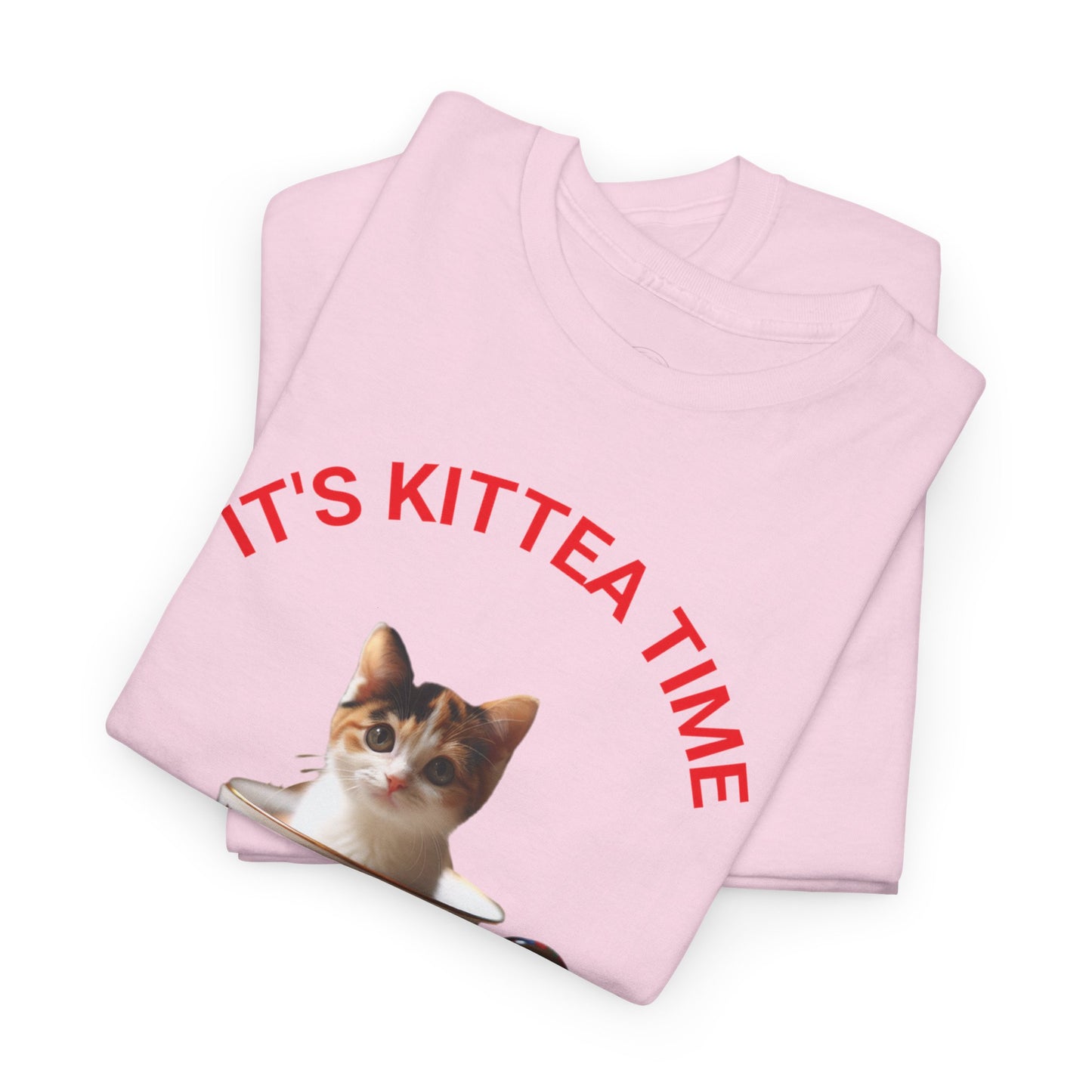 Funny Cat Lover Tee, It's Kittea Time Shirt, Unisex Cotton T-Shirt, Gift for Pet Owners, Animal Lover Apparel, Casual Wear