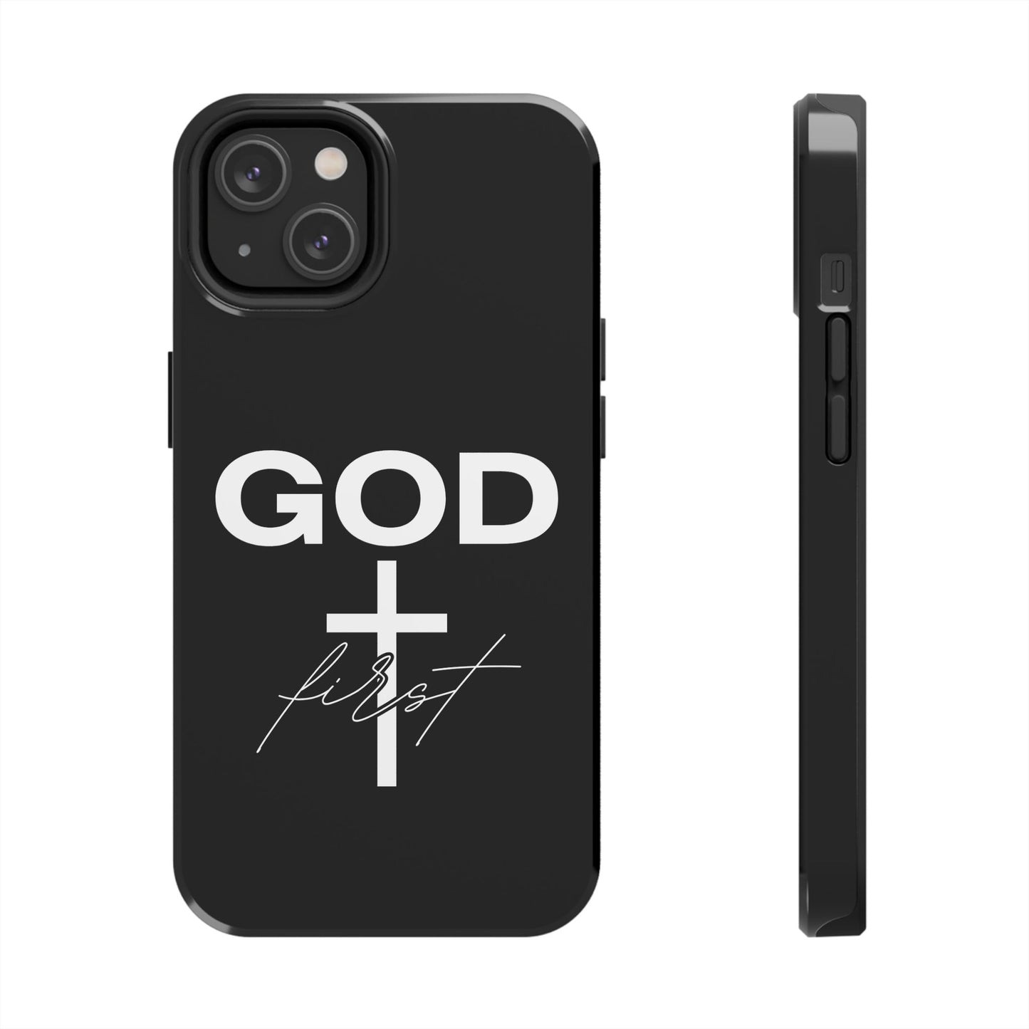 God First iPhone compatible phone case | Christian cross phone case faith accessory