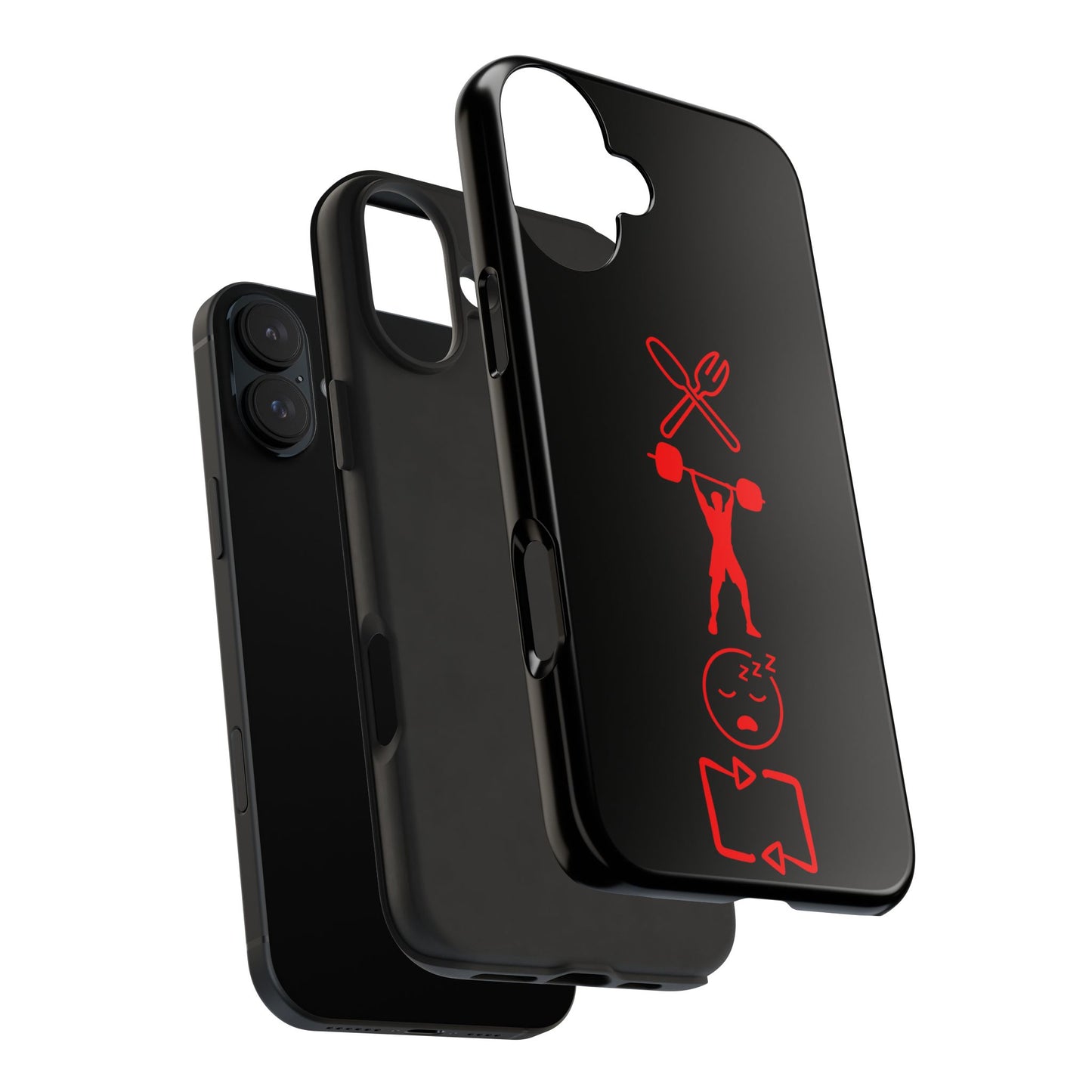 Eat Lift Sleep Repeat Black iPhone compatible phone case Fitness Phone Case | Weightlifting phone case Bodybuilding phone case