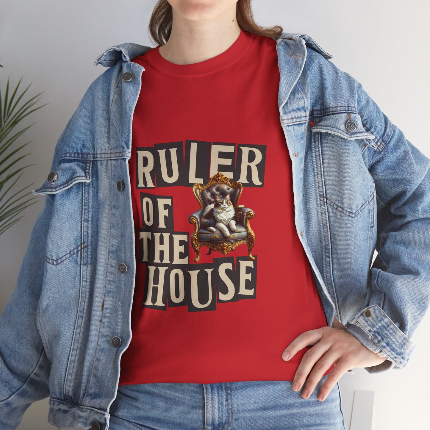Ruler of the House Tee, Funny Pet Shirt, Gift for Cat Lovers, Unisex Cotton Tee, Casual Wear for Pet Owners