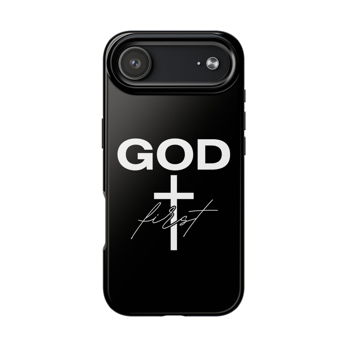 God First iPhone compatible phone case | Christian cross phone case faith accessory