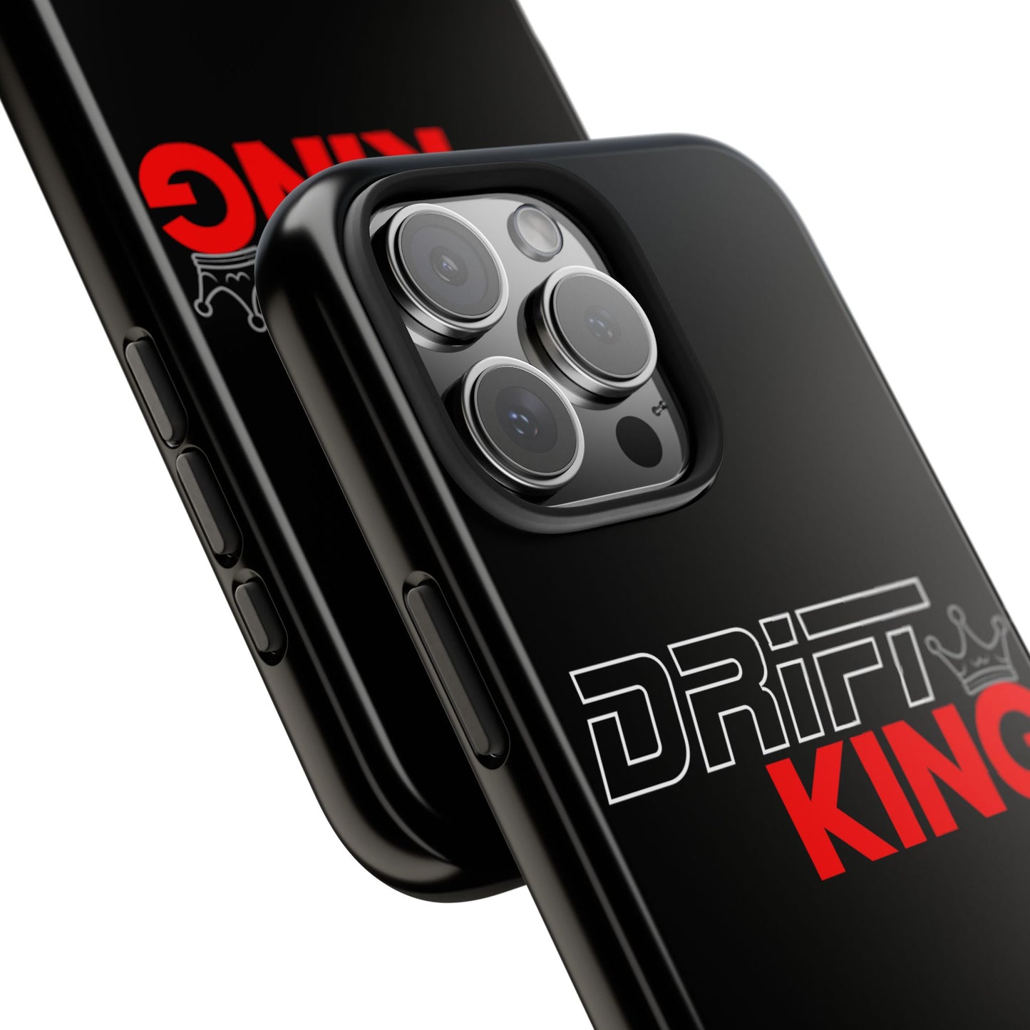Drift King iPhone Compatible Black Phone Case | Tough Protective Phone Case
