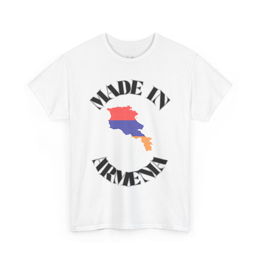 Proudly Made in Armenia Tee - Unisex Heavy Cotton T-Shirt, Armenian Pride, Gift for Him/Her, Travel Souvenir, Casual Wear, Cultural Apparel