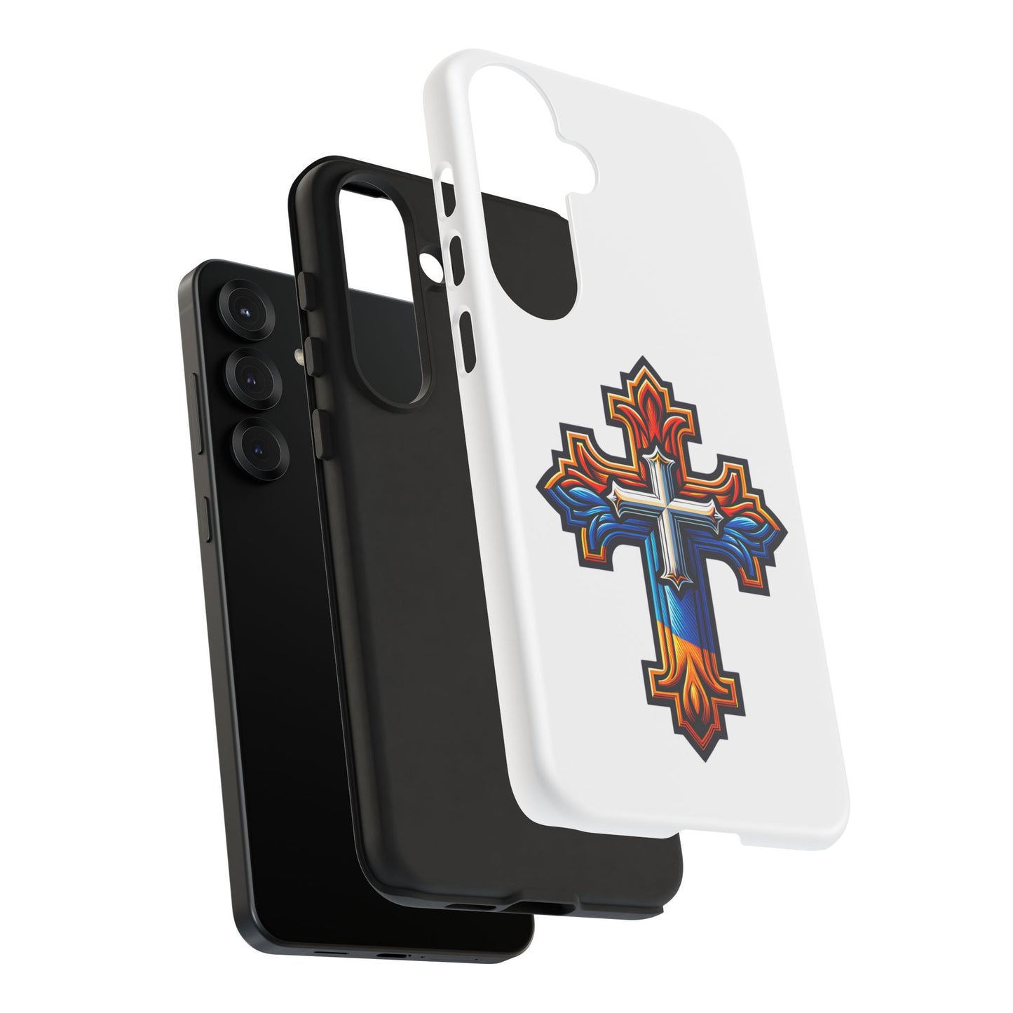 Armenian cross flag phone case iPhone Samsung Google, Christian phone case, white phone case