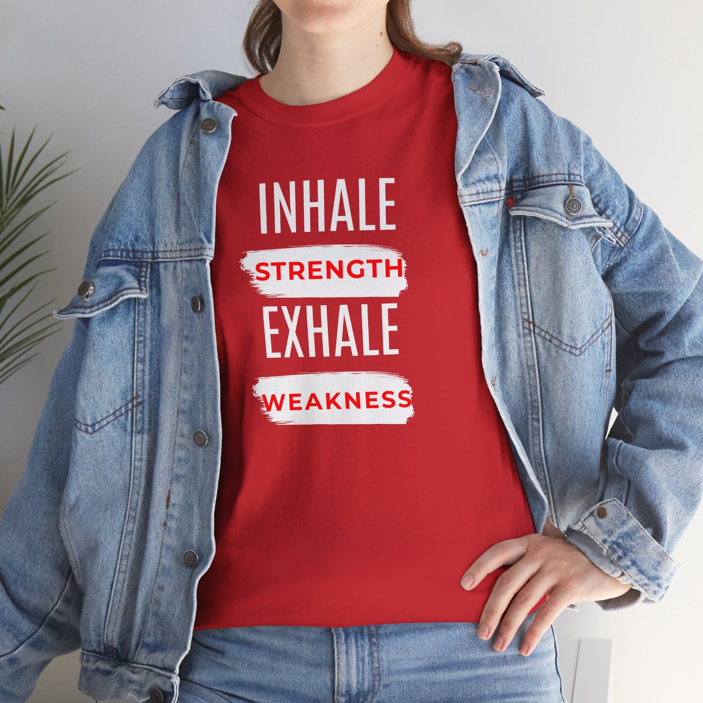 Inhale strength exhale weakness shirt for Fitness Enthusiasts, Workout Shirt, Motivational Gift, Gym Apparel, Inspirational [...]