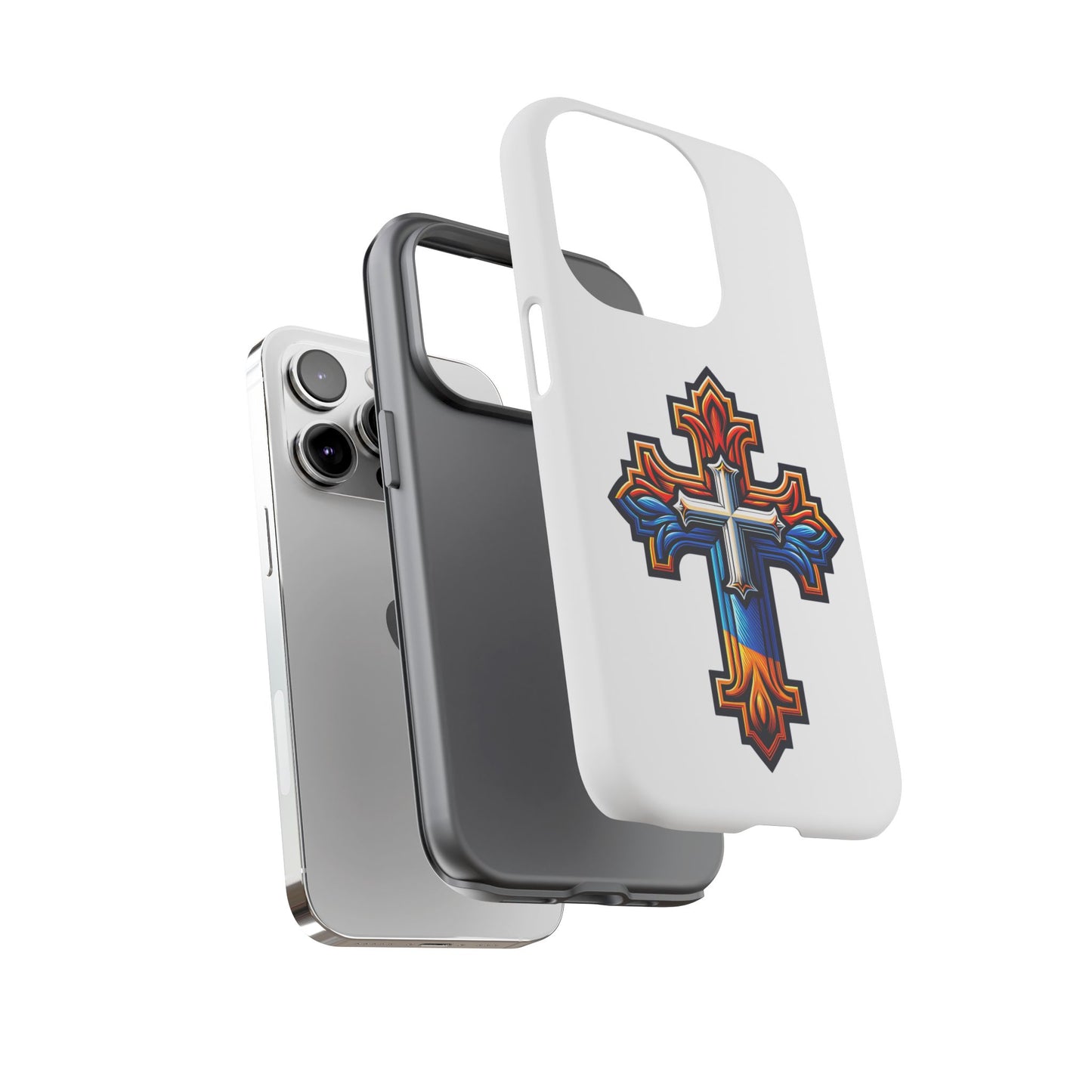 Armenian cross flag phone case iPhone Samsung Google, Christian phone case, white phone case