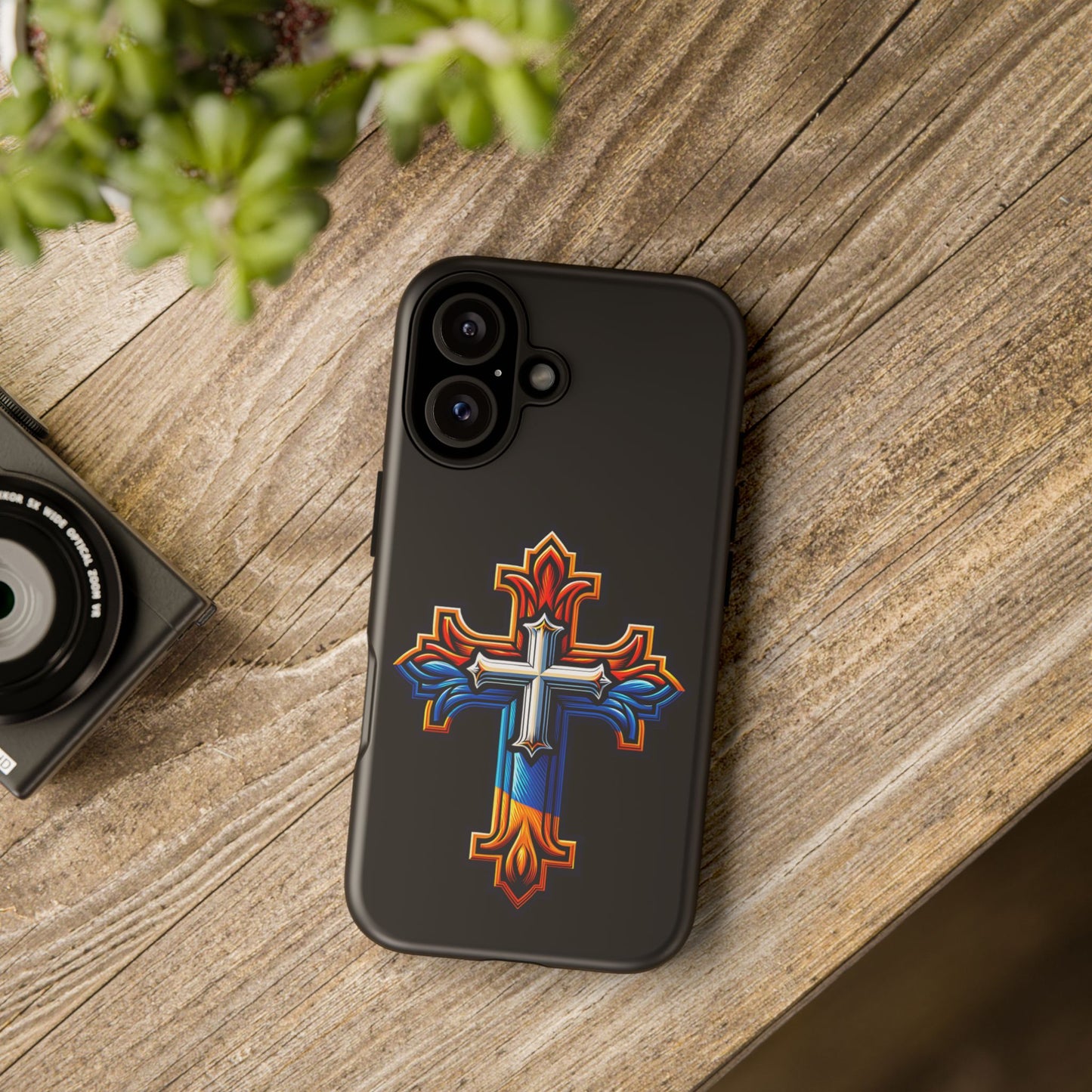 iPhone 16 iPhone 16 Pro iPhone 16 Pro Max iPhone 15 iPhone 15 Pro iPhone 15 Pro Max Armenian Cross phone case black, Christian phone case