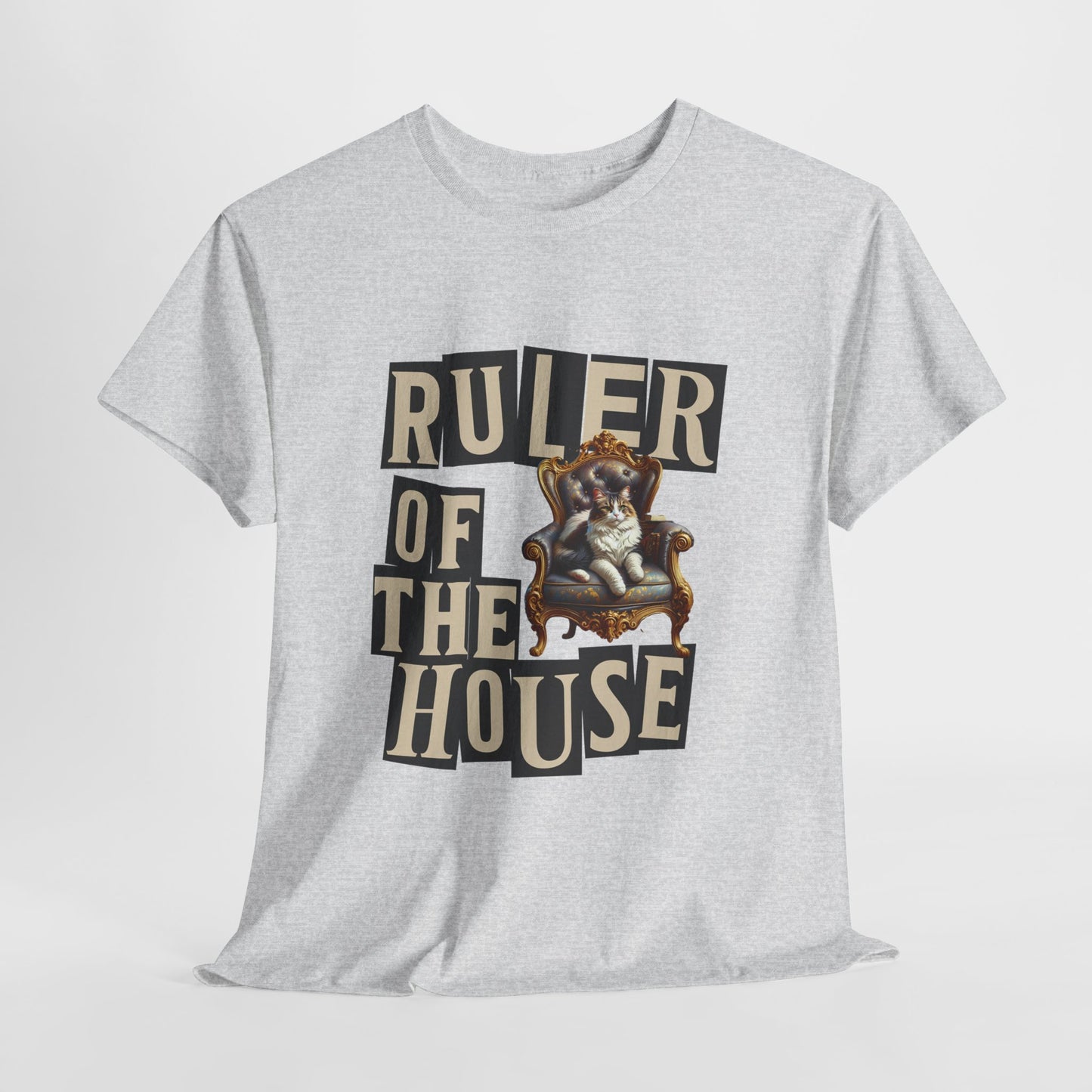 Ruler of the House Tee, Funny Pet Shirt, Gift for Cat Lovers, Unisex Cotton Tee, Casual Wear for Pet Owners