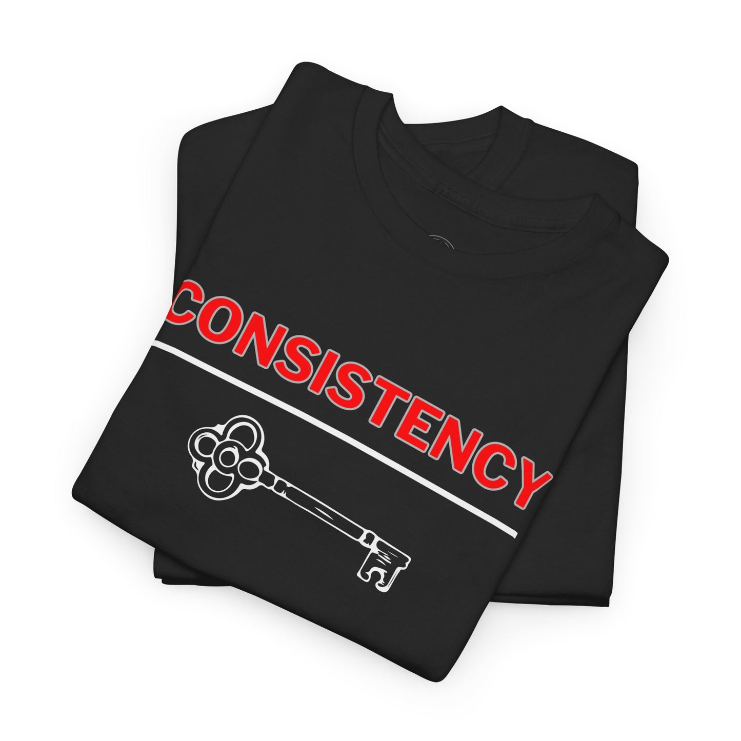 Motivational Unisex Heavy Cotton Tee - Consistency is Key | Inspirational Gift, Workout Shirt, Daily Reminder, Graphic Tee