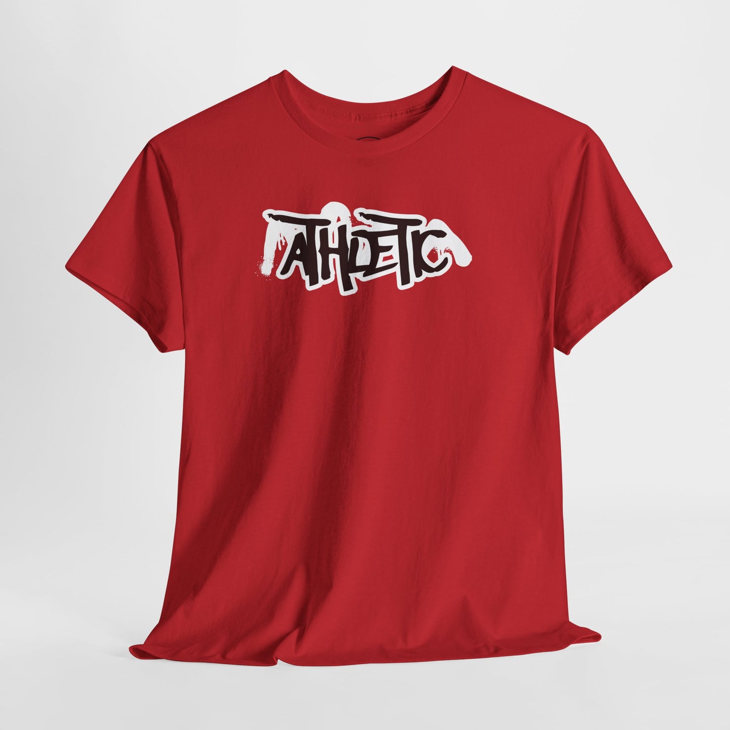 Athletic Graffiti T-Shirt — Red & Black Streetwear Logo Tee