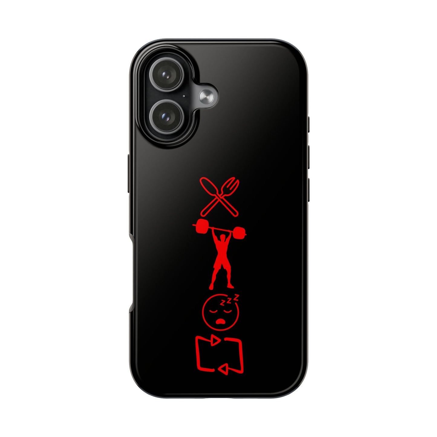 Eat Lift Sleep Repeat Black iPhone compatible phone case Fitness Phone Case | Weightlifting phone case Bodybuilding phone case