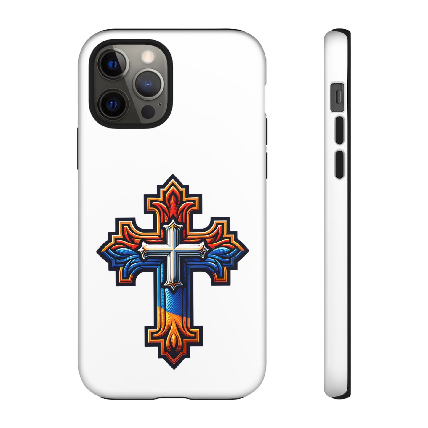 Armenian cross flag phone case iPhone Samsung Google, Christian phone case, white phone case