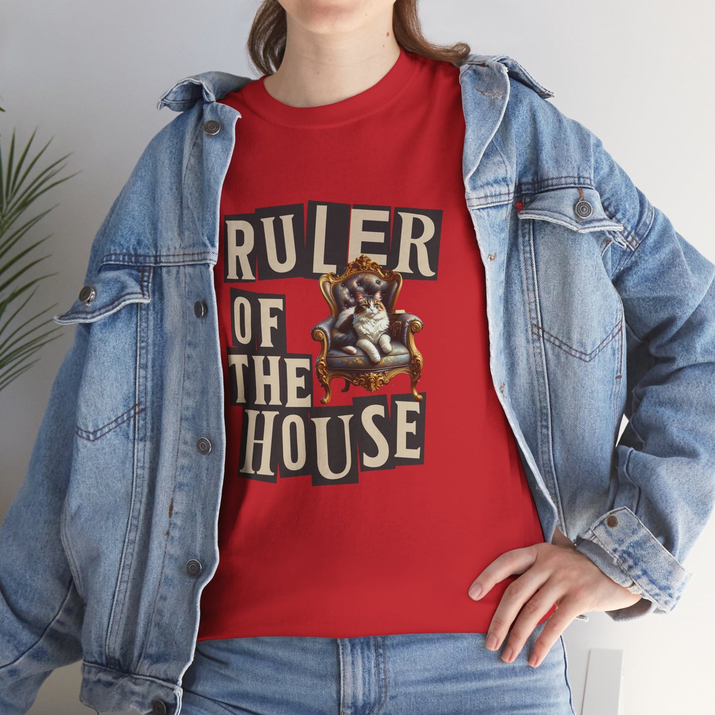 Ruler of the House Tee, Funny Pet Shirt, Gift for Cat Lovers, Unisex Cotton Tee, Casual Wear for Pet Owners