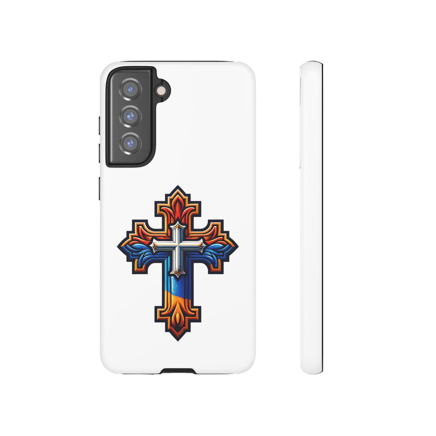 Armenian cross flag phone case iPhone Samsung Google, Christian phone case, white phone case