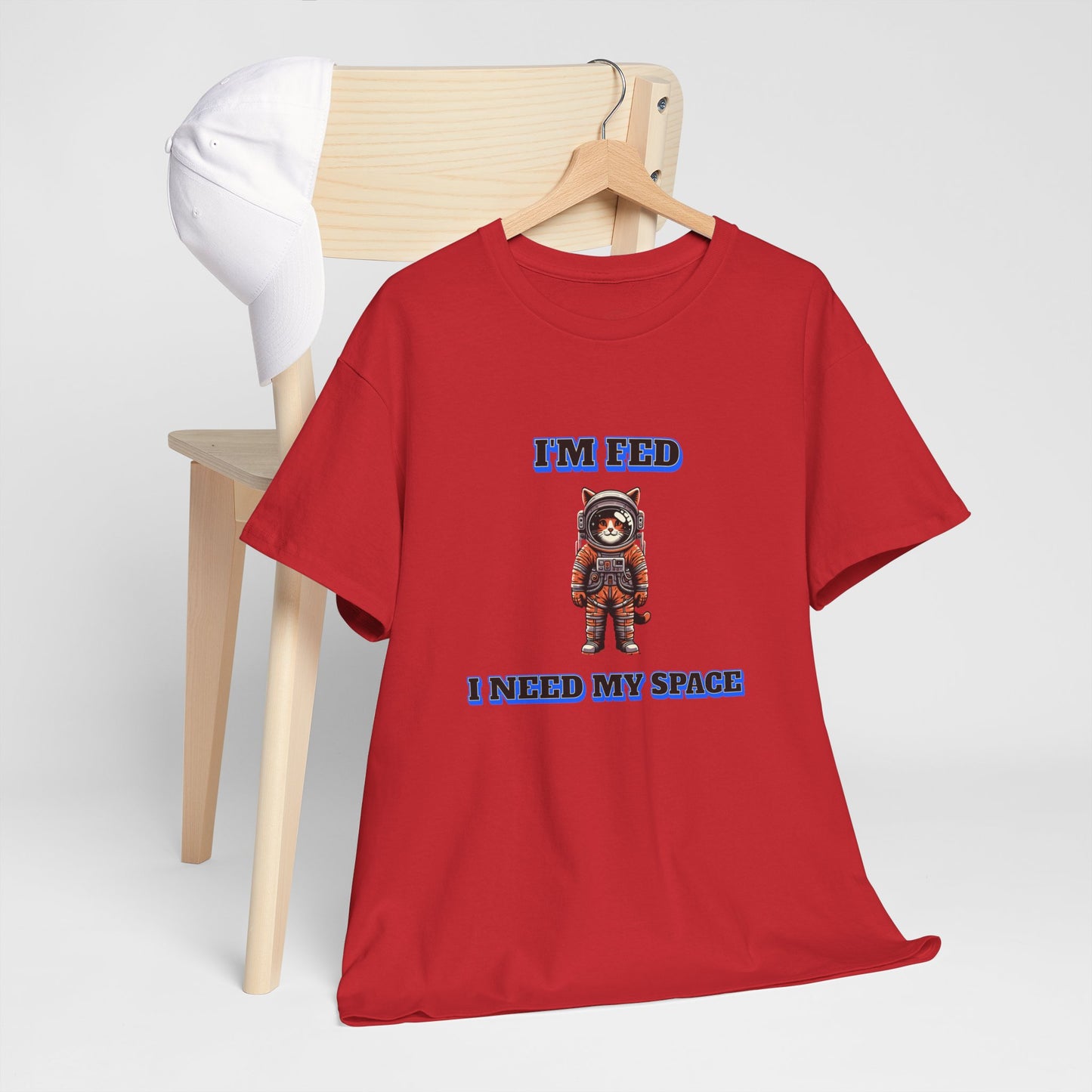 Funny cat lover shirt I'm Fed, I Need My Space - Funny Gift, Casual Wear, Animal Lover Shirt, Self-Care Humor, Everyday Comfort