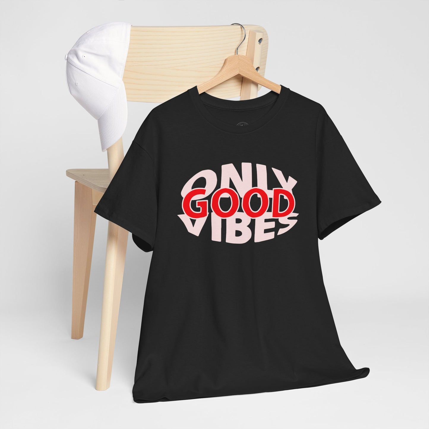 Only Good Vibes Unisex Heavy Cotton Tee | Casual Wear, Gift for Friends, Summer Outfit, Music Festival T-Shirt, Everyday Comfort