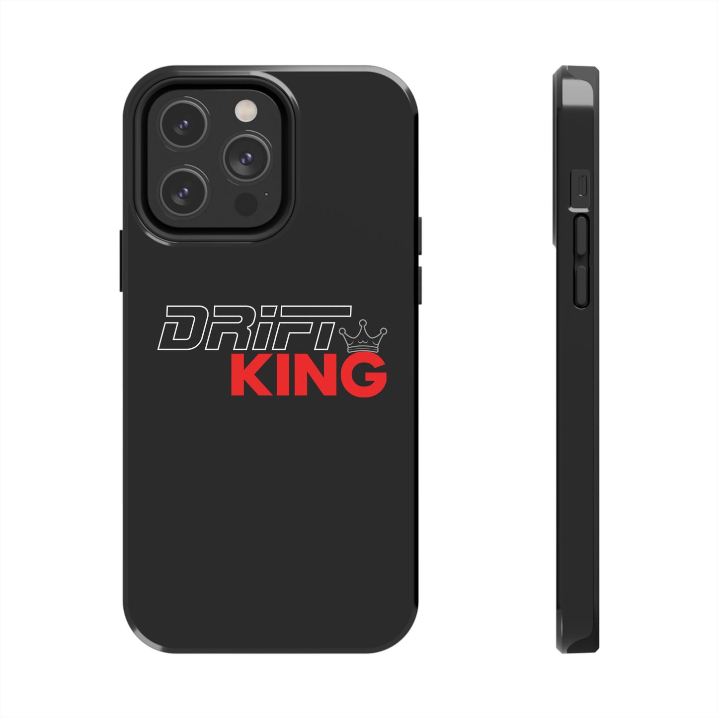 Drift King iPhone Compatible Black Phone Case | Tough Protective Phone Case