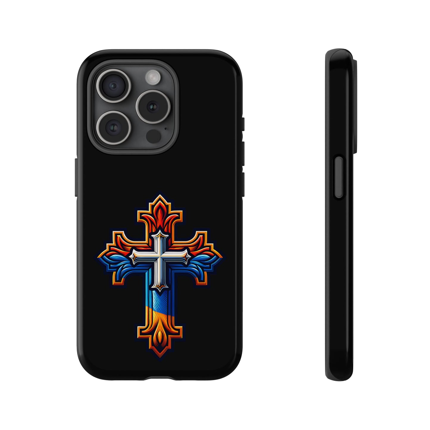 Armenian Cross phone case black, tough guard phone case