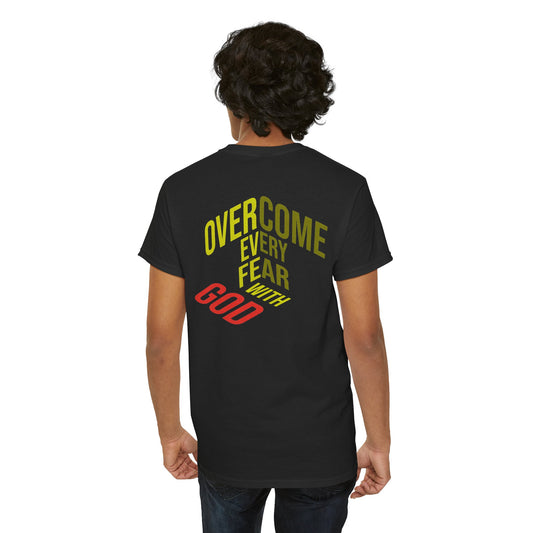 Overcome Every Fear With God T-Shirt — Inspirational Christian Tee