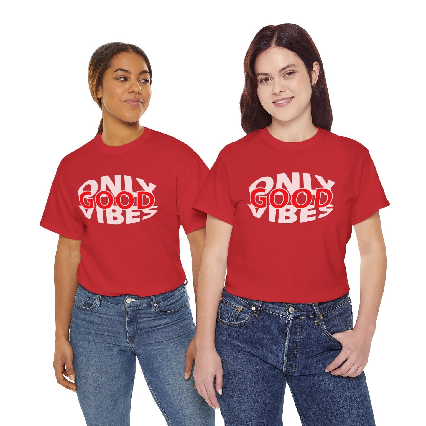 Only Good Vibes Unisex Heavy Cotton Tee | Casual Wear, Gift for Friends, Summer Outfit, Music Festival T-Shirt, Everyday Comfort