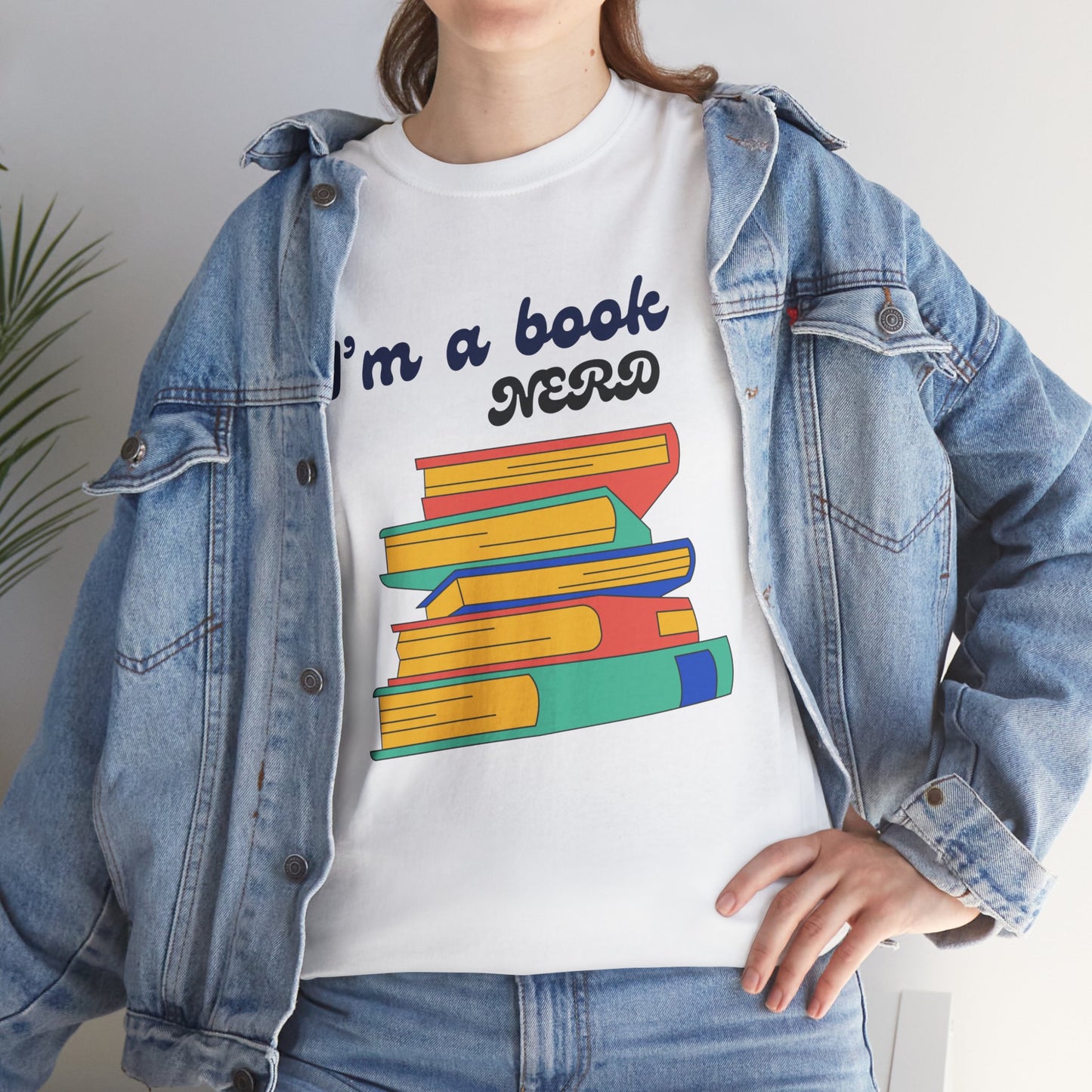 I'm a Book Nerd Unisex Heavy Cotton Tee, Perfect for Book Lovers, Reading Gifts, Nerdy Apparel, Casual Wear, book nerd shirt