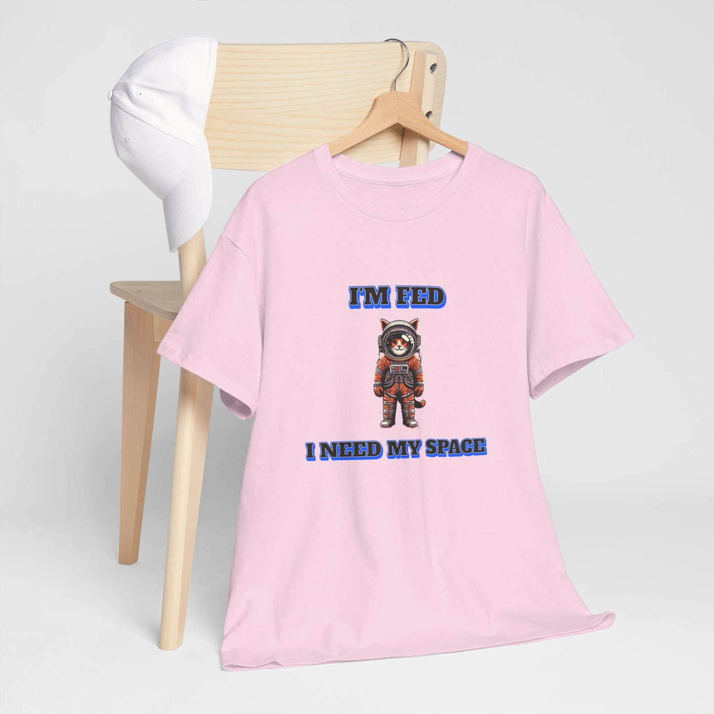 Funny cat lover shirt I'm Fed, I Need My Space - Funny Gift, Casual Wear, Animal Lover Shirt, Self-Care Humor, Everyday Comfort